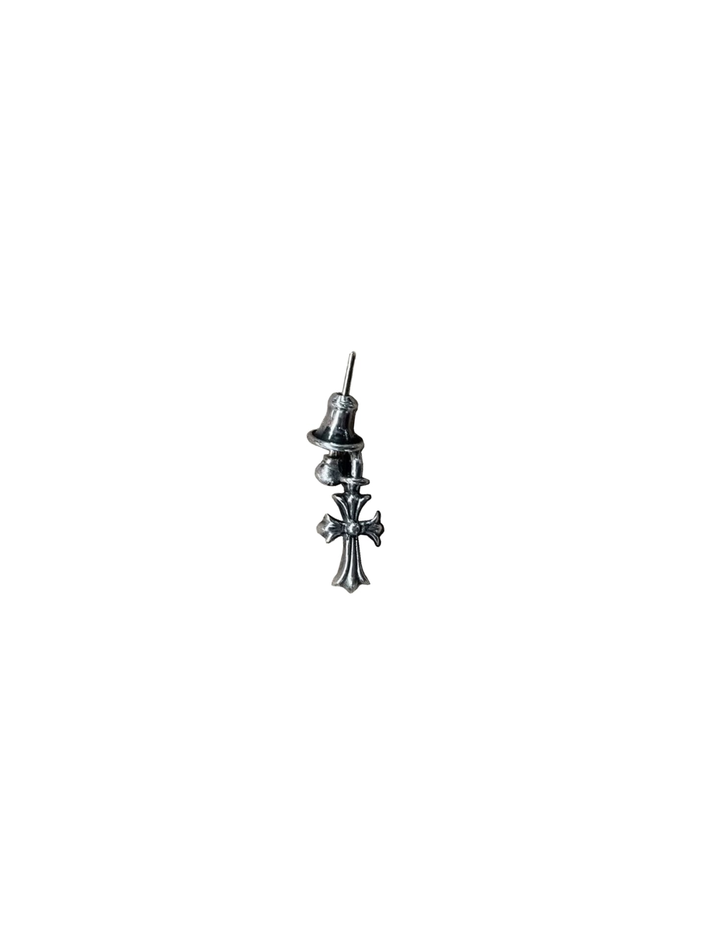 Chrome Hearts Drp Stck Ch Crs Stack Crossdrop Silver Earring C219426592-Used