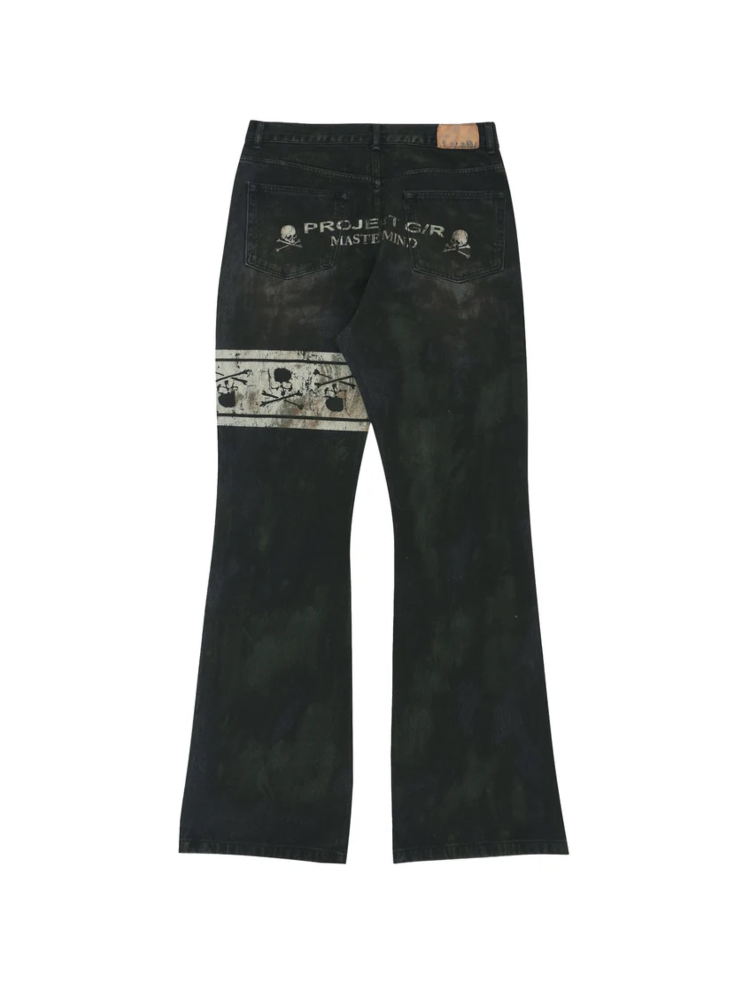 Project G/R x Mastermind Flared Denim Pants Black