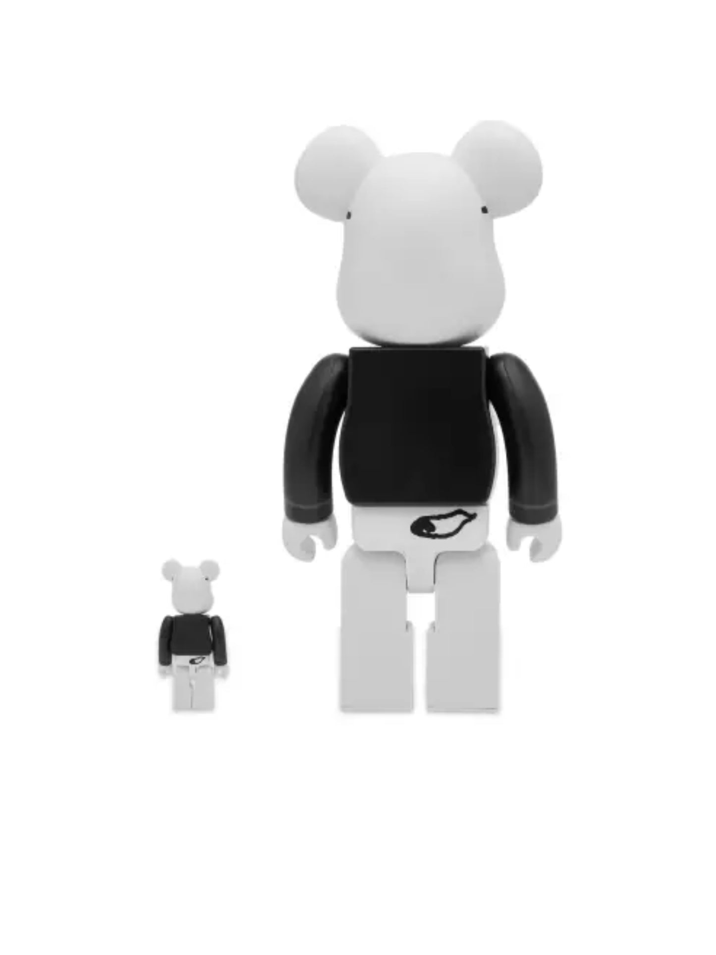 Bearbrick MLB x Peanuts Snoopy (White Sox) Black White 400% 100%