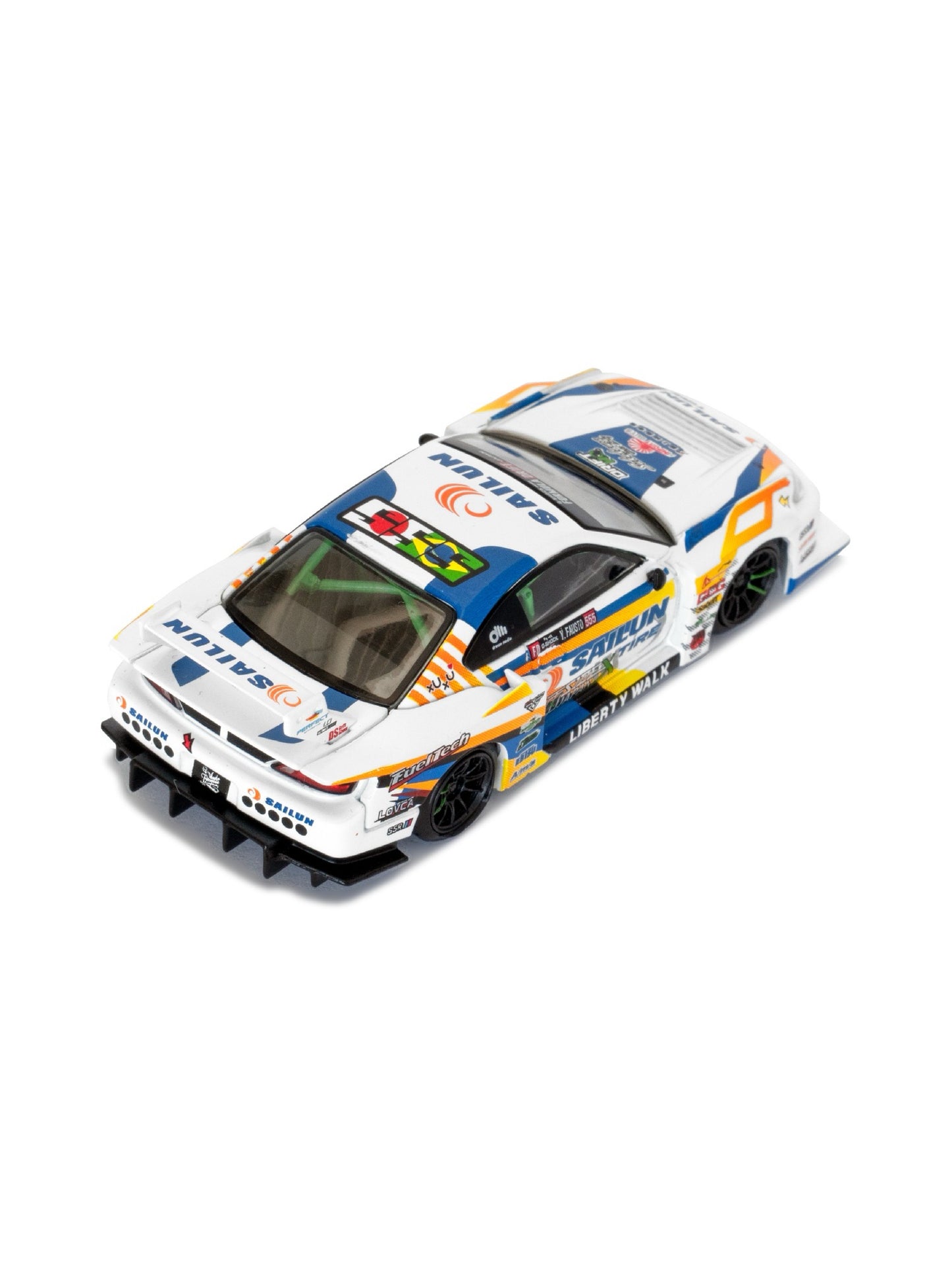 MINI GT 1/64 Nissan LB-Super Silhouette S15 SILVIA #555 2023 Formula Drift Japan LB Blister Packaging