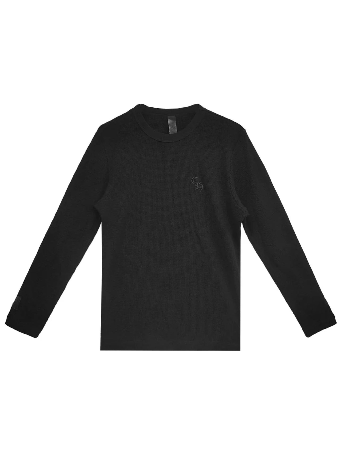 Chrome Hearts CH Letter Waffle Thermal LS Tee Black