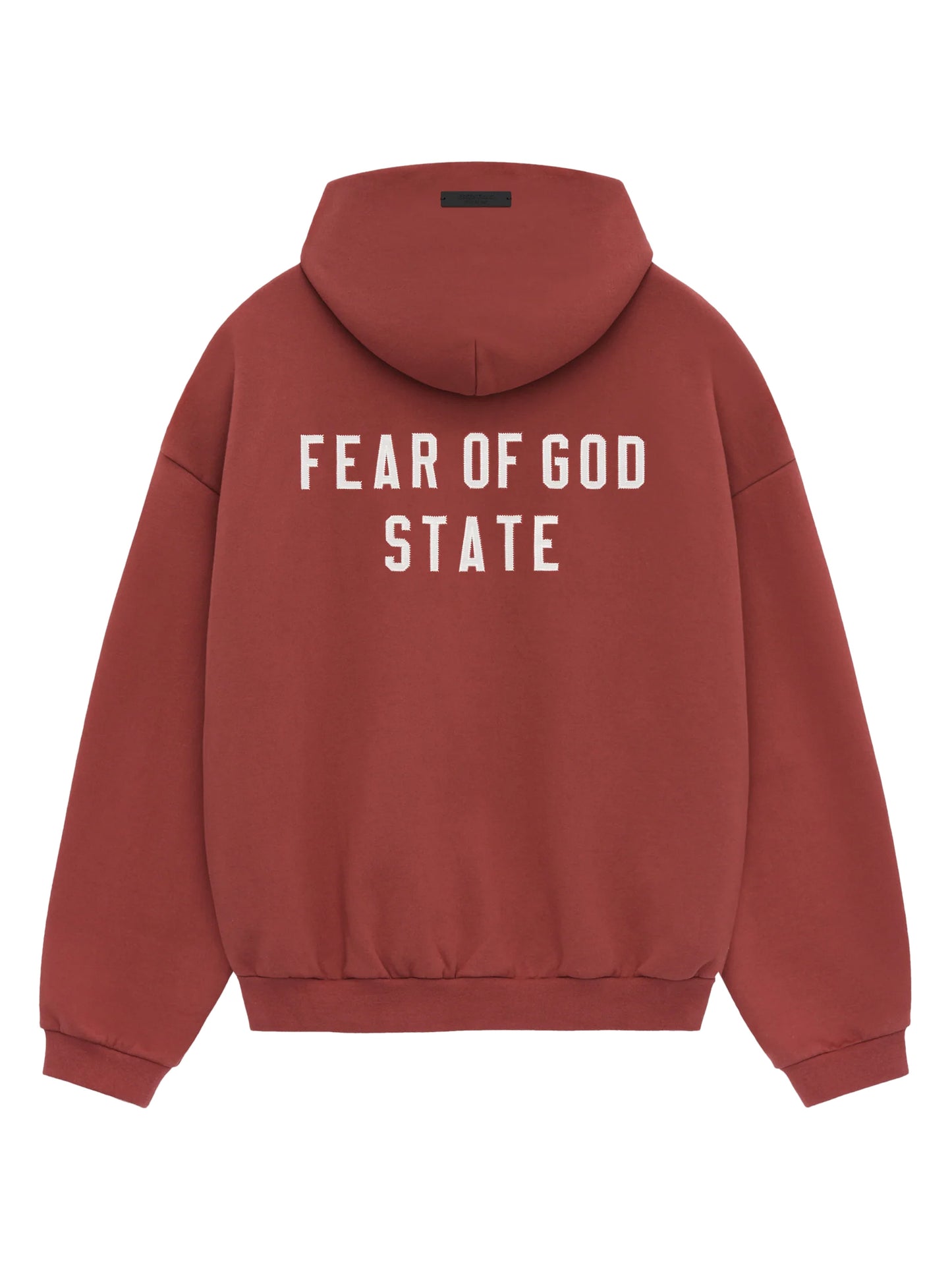 Essentials 24Fw Heavy Fleece Full Zip Hoodie Crimson