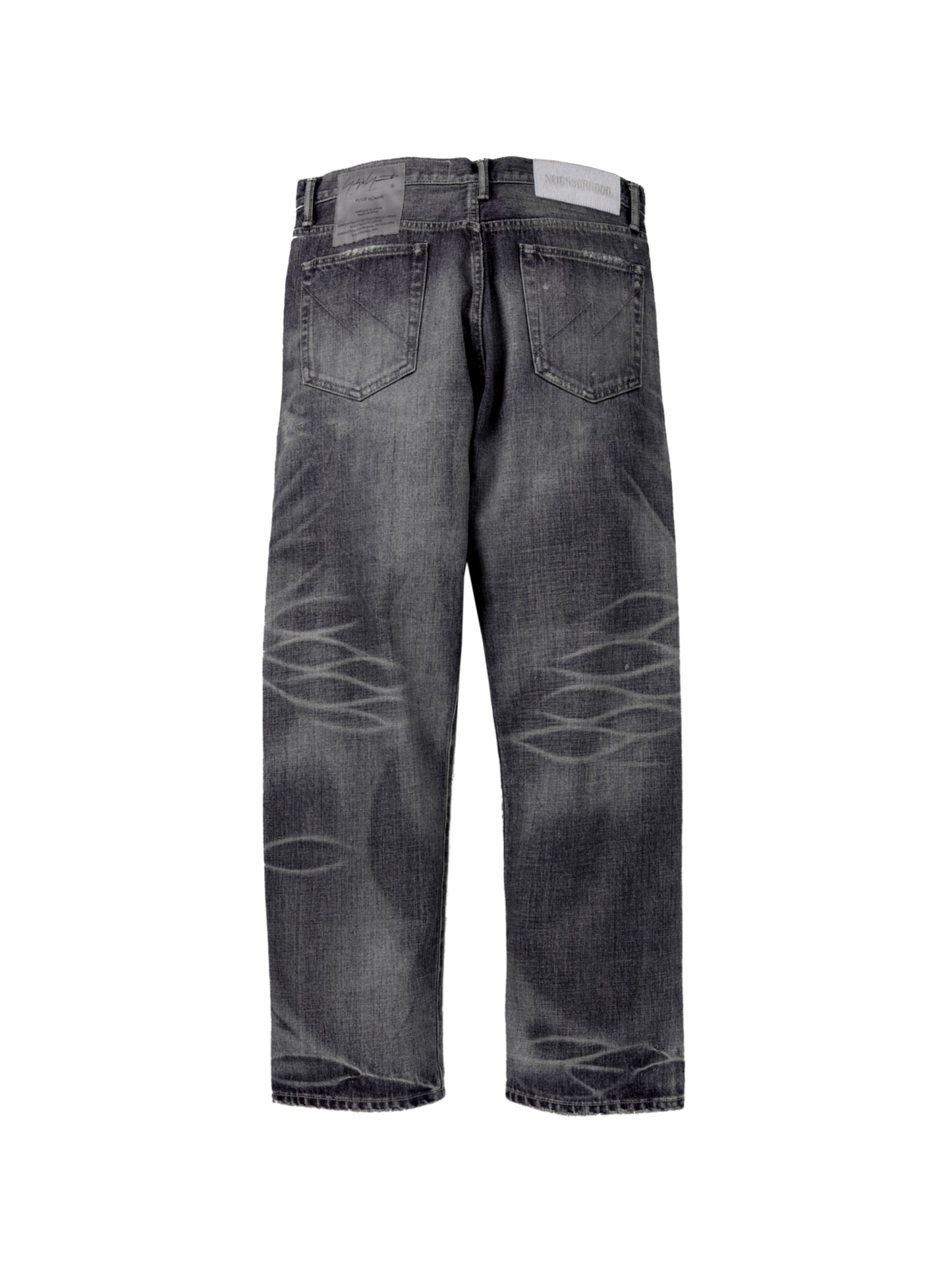 NH X YOHJI YAMAMOTO SAVAGE DENIM DP BASIC PANTS BLACK