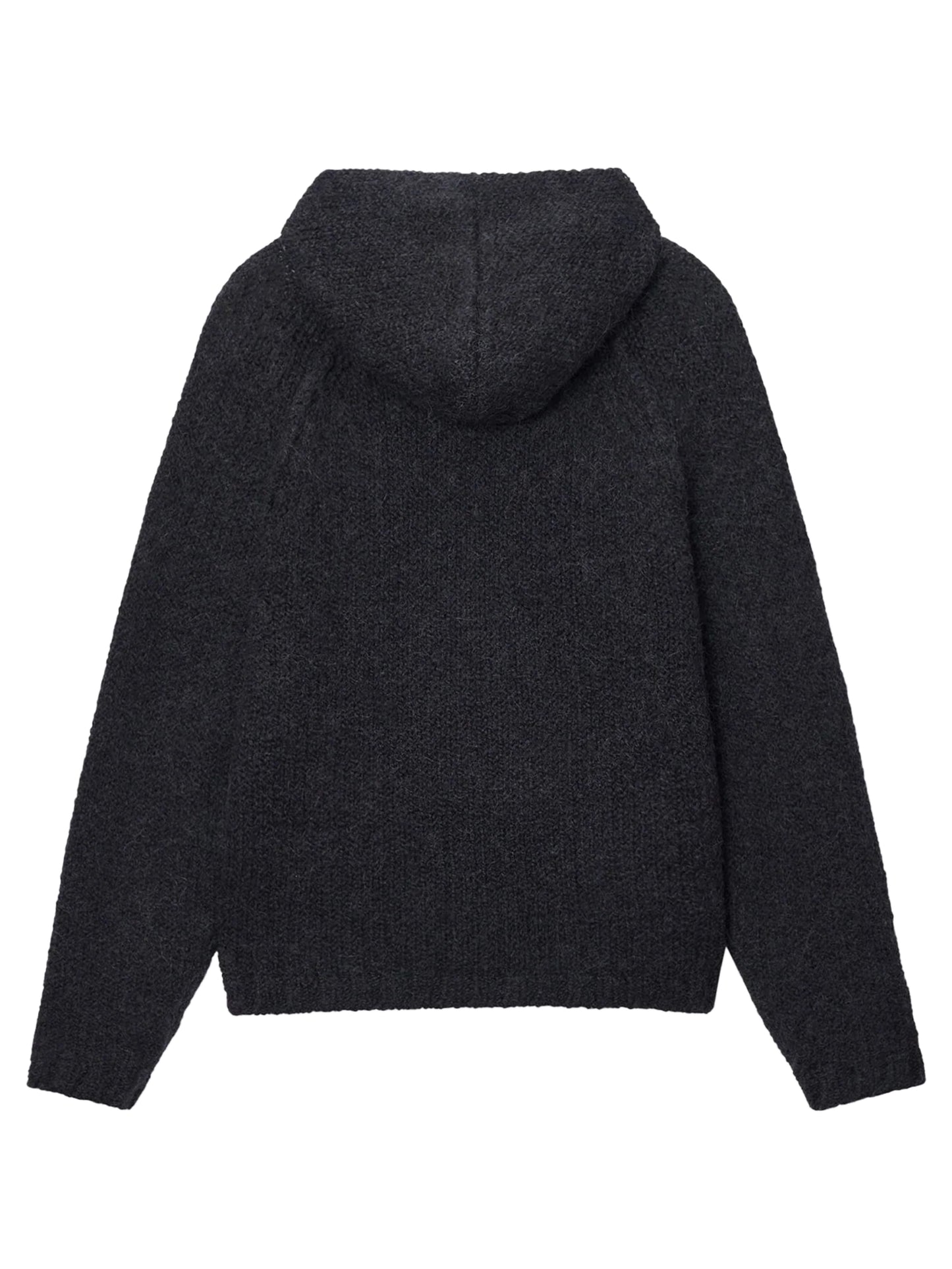 Stussy Chunky Sweater Zip Hoodie Black