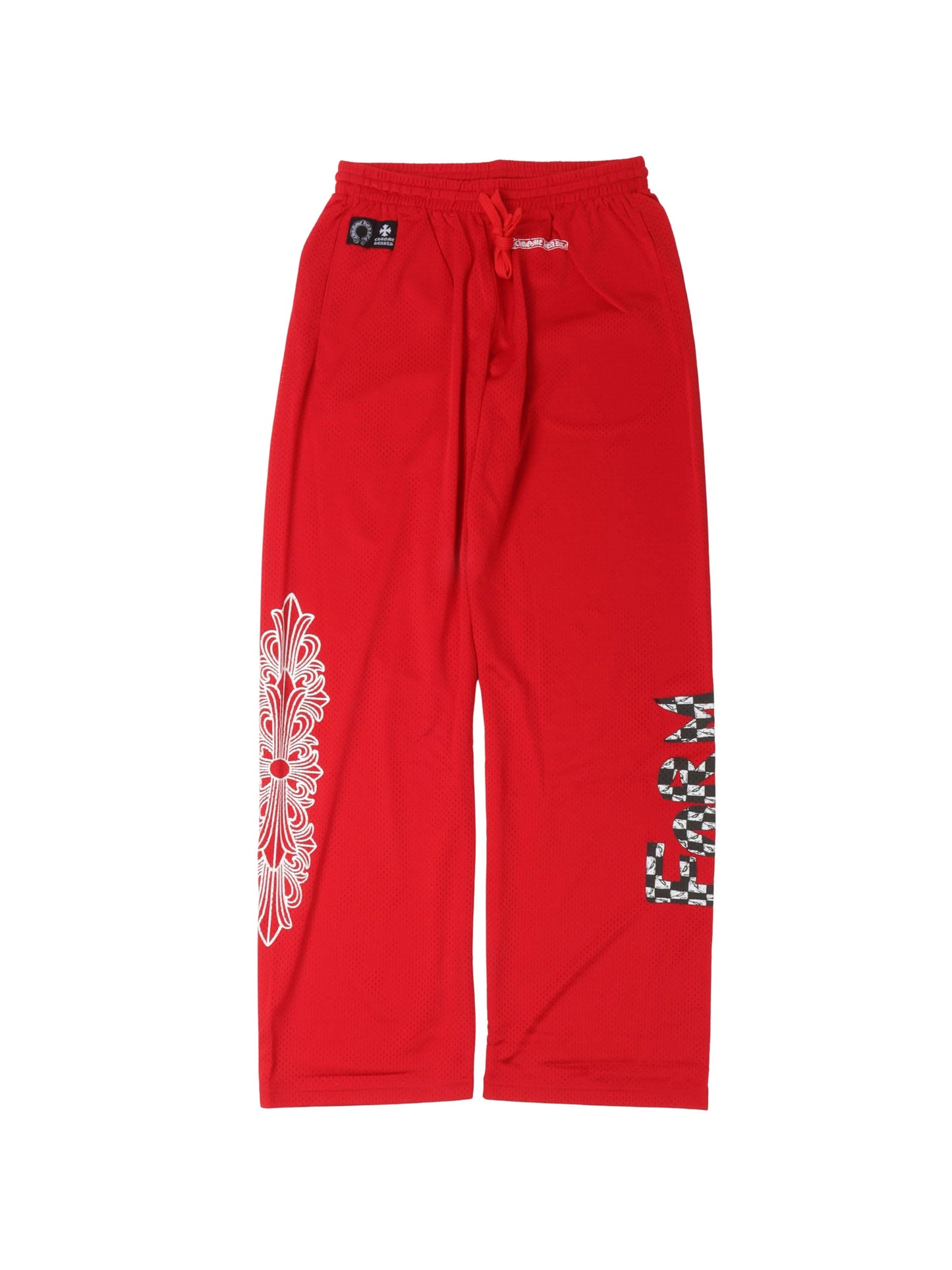 Chrome Hearts Matty Boy Sports Mesh Varsity Pants Red