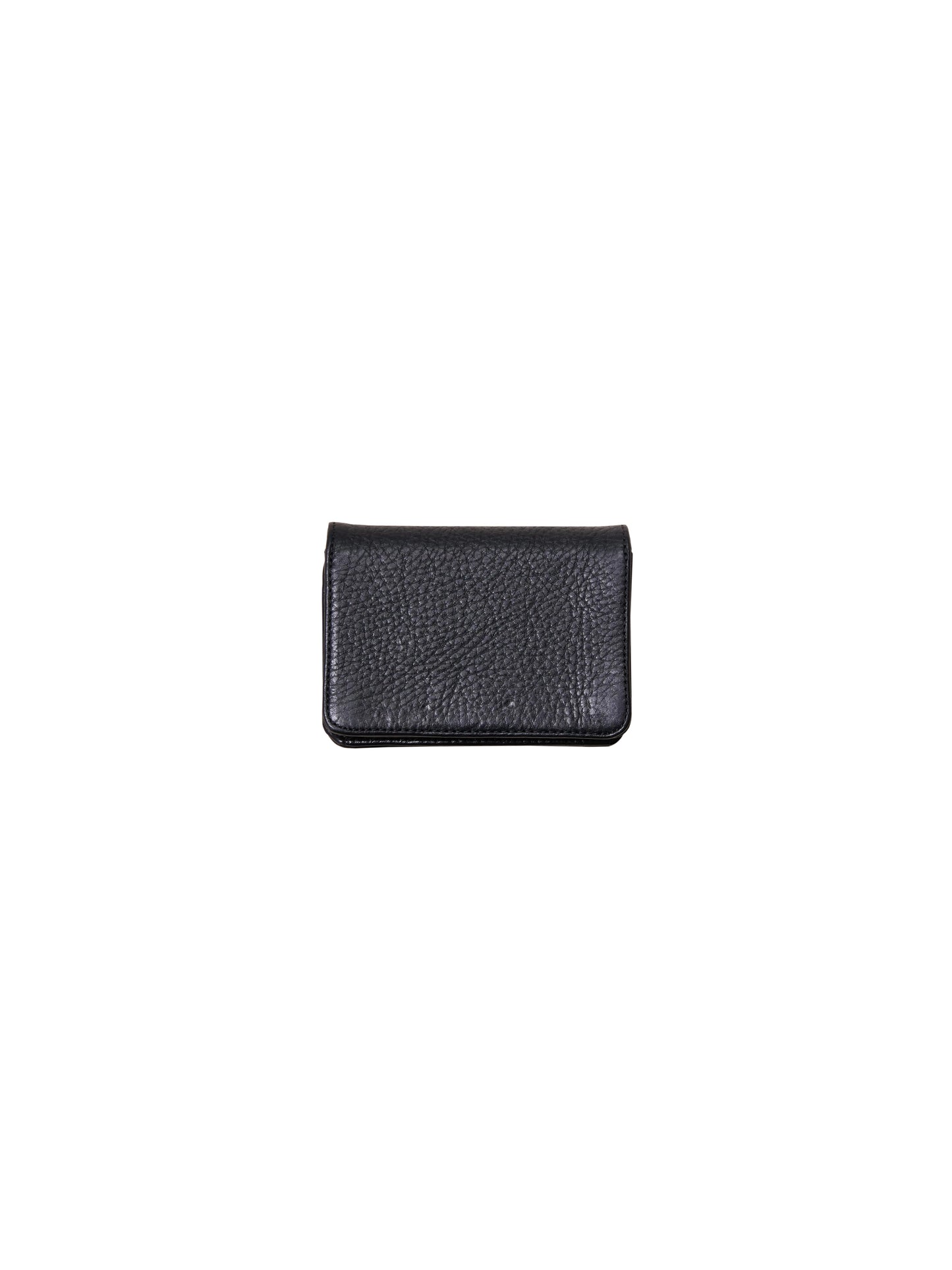 Chrome Hearts Scroll Three Pocket Leather Card Case Black
