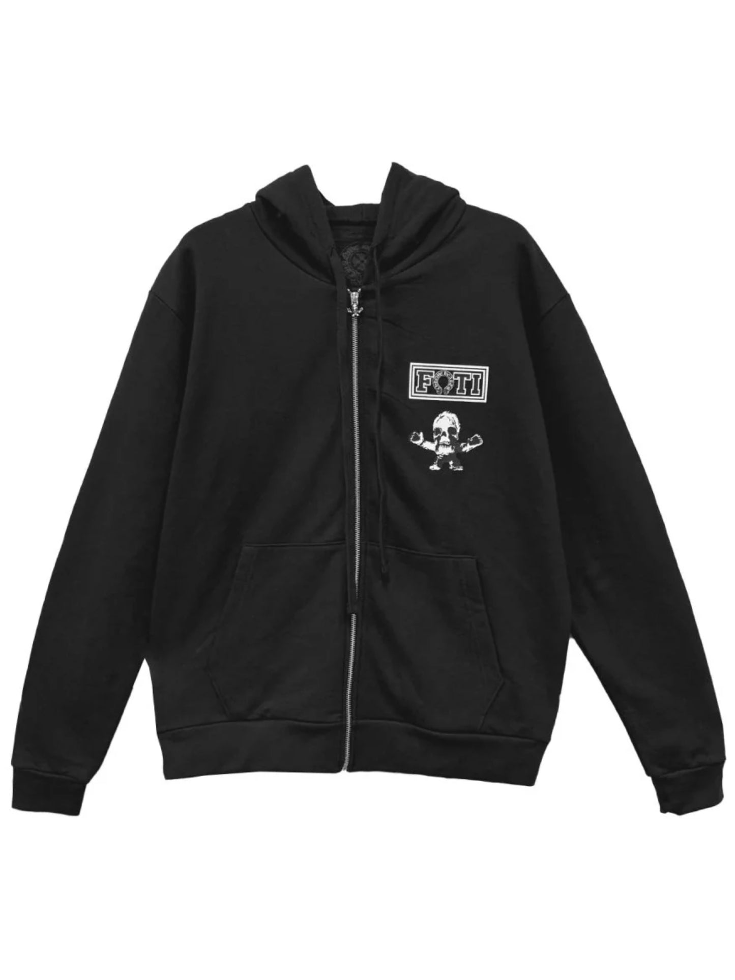 Chrome Hearts Multi Colour Foti Teeter Harris Logo Zip Up Hoodie Black