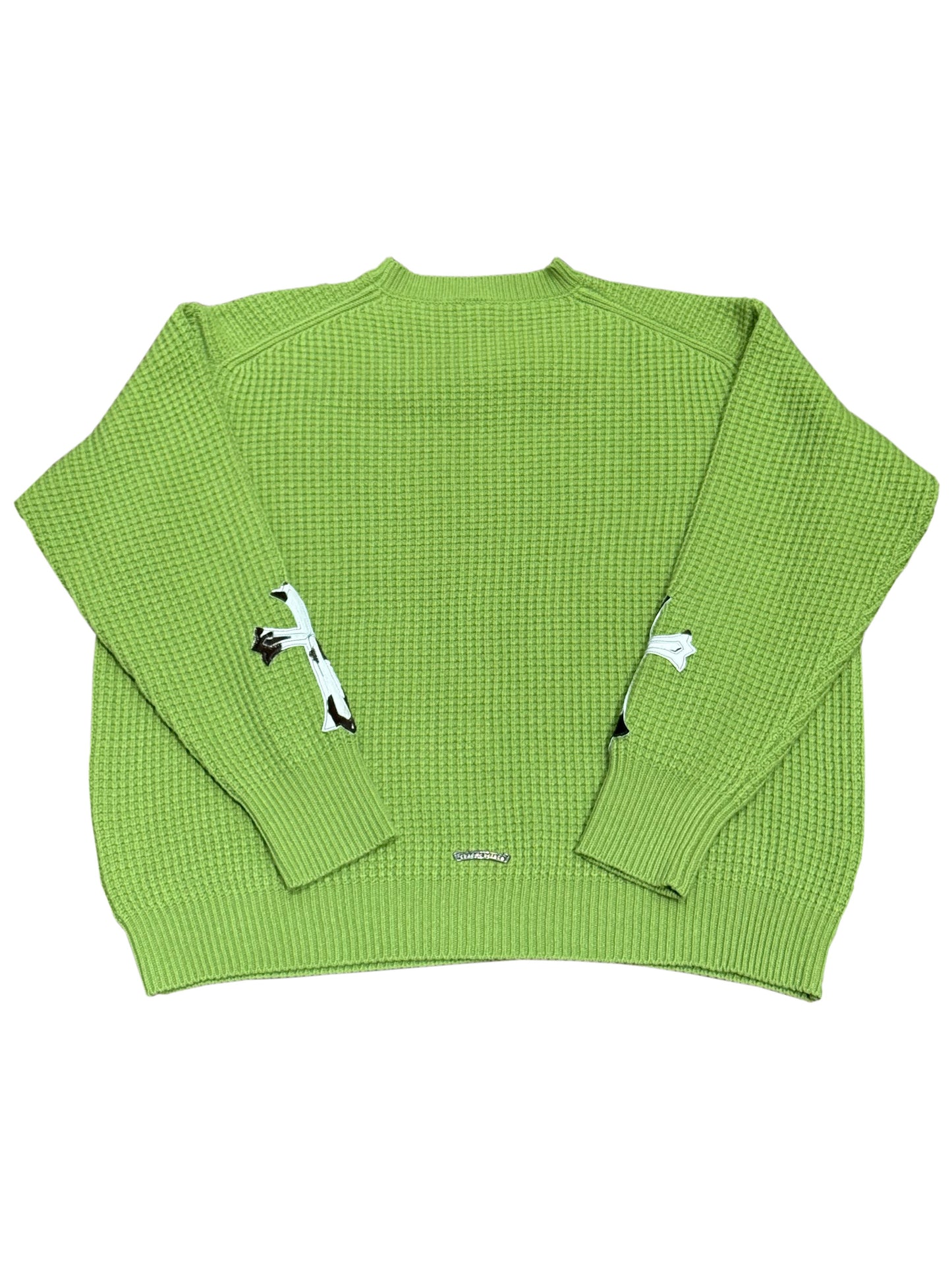 Chrome Hearts Zebra Cross Patch Sweater Green M C116085476-New