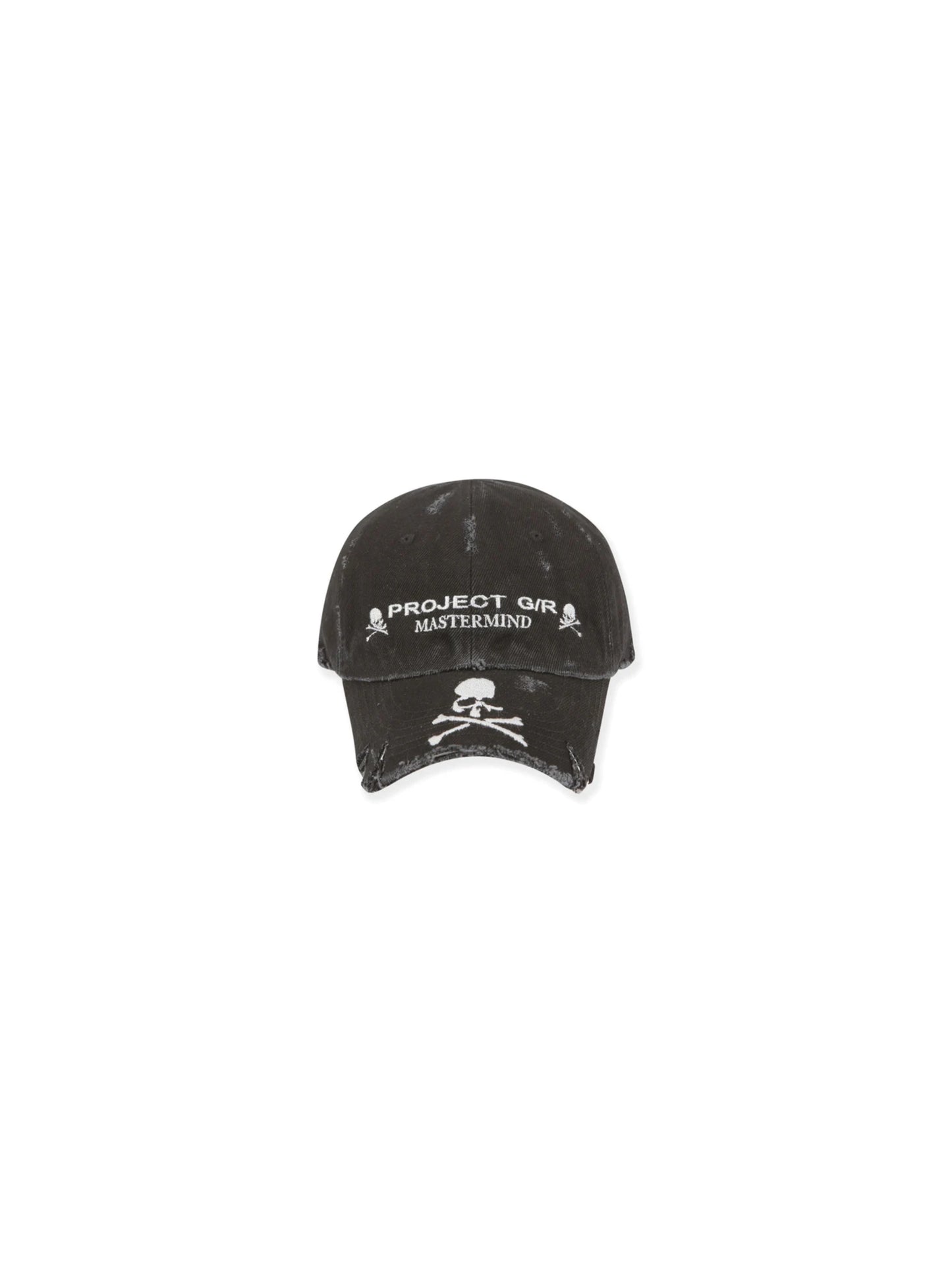 Project G/R x Mastermind Washed Crushed Cap Black