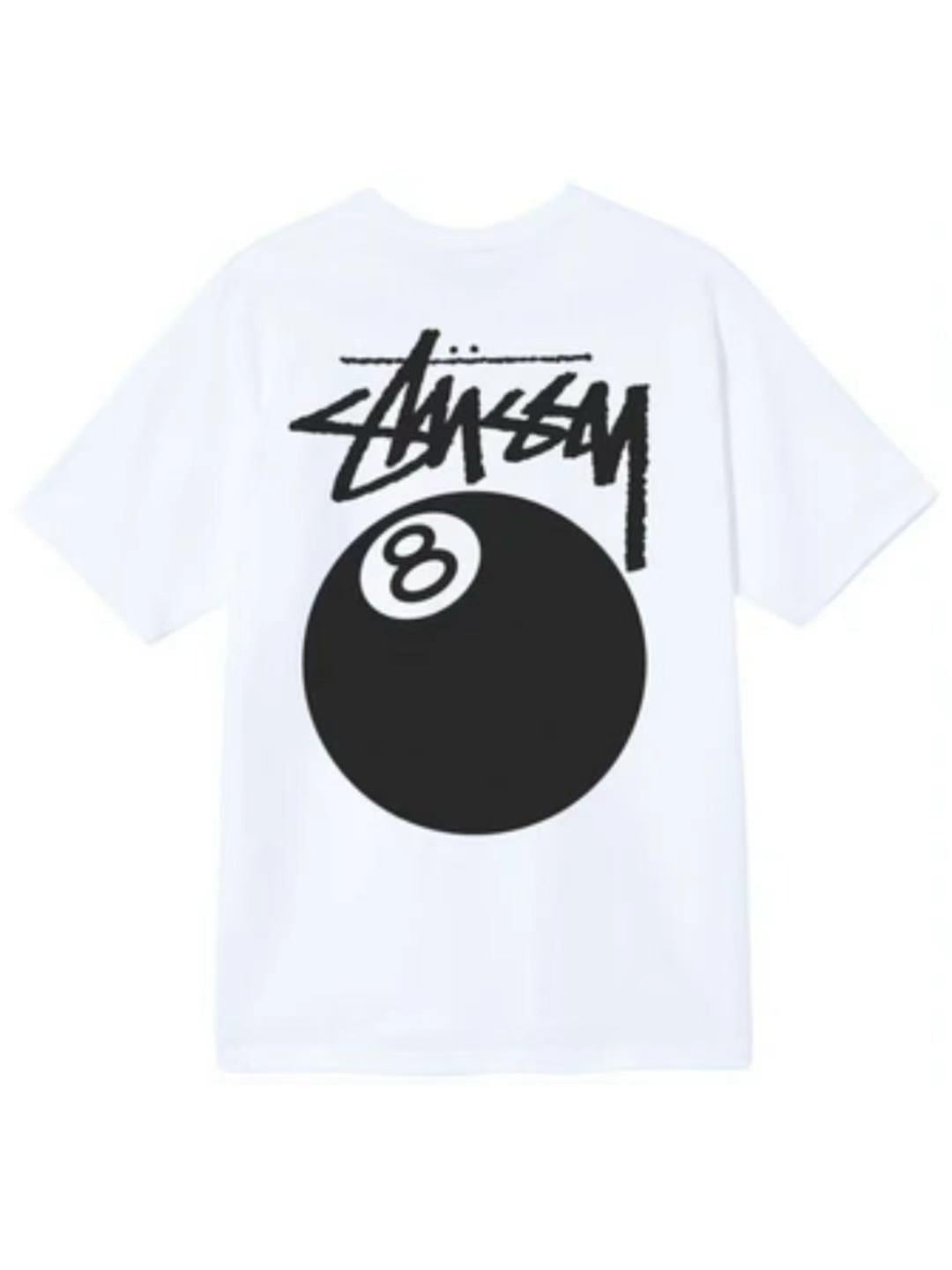 Stussy 8 Ball Pig Dyed Tee White