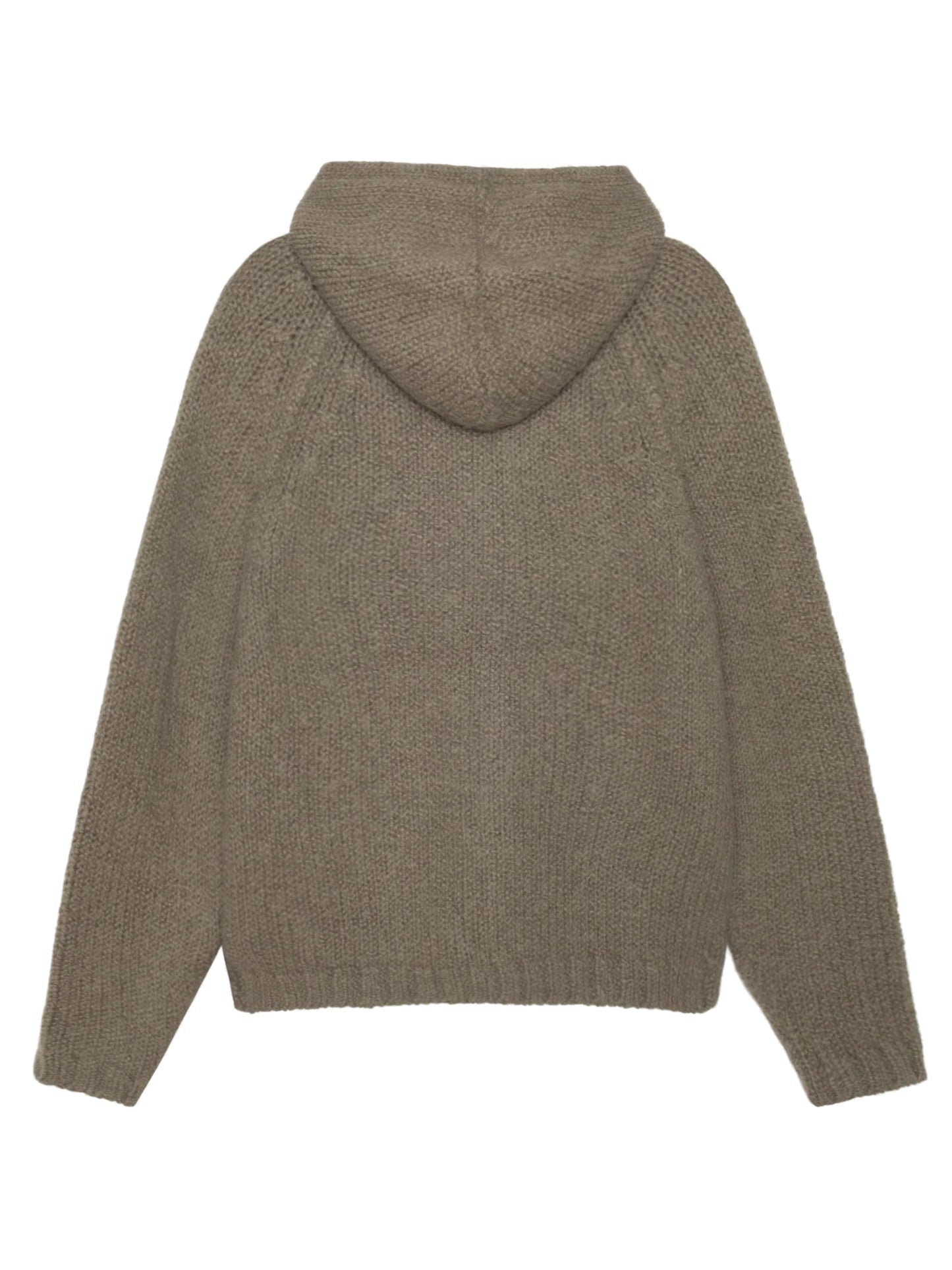 Stussy Chunky Sweater Zip Hoodie Fossil