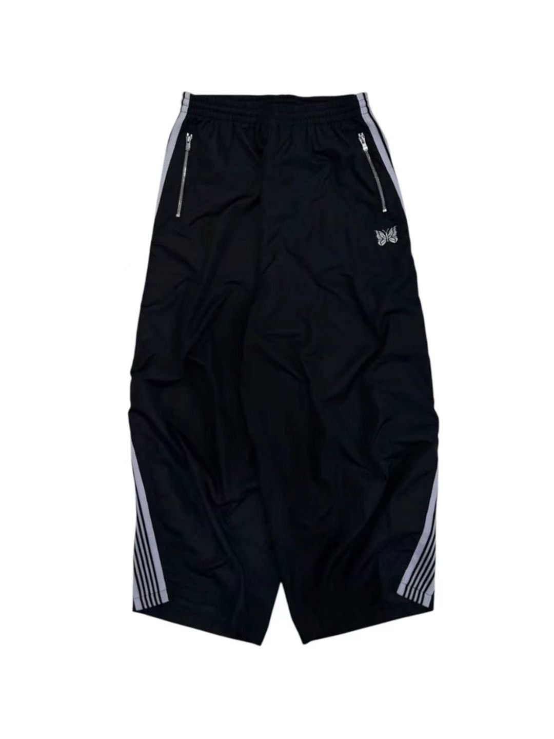Needles H.D Nylon Track Pants Black White