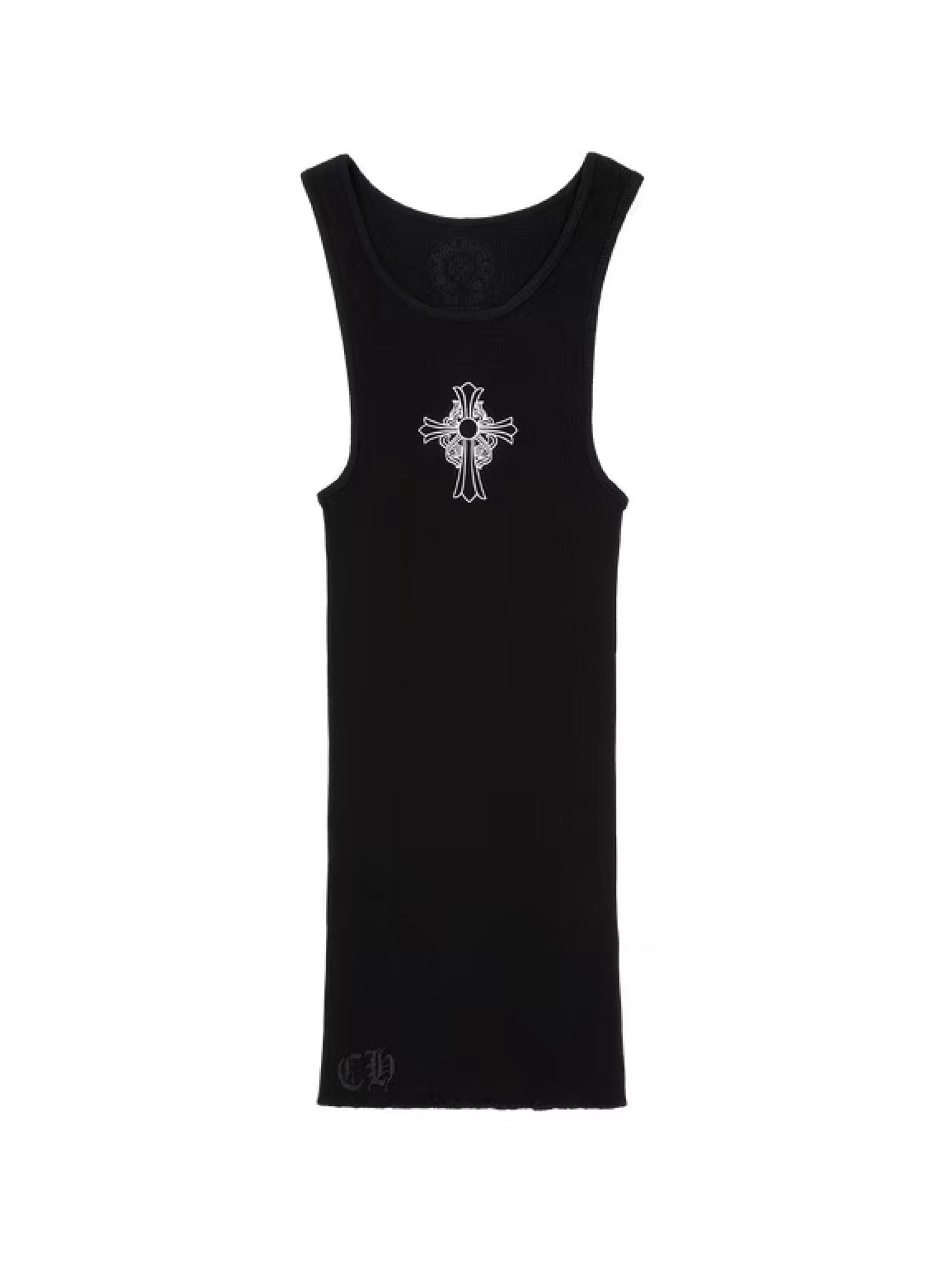Chrome Hearts Hairy Cross Rib Tank Black