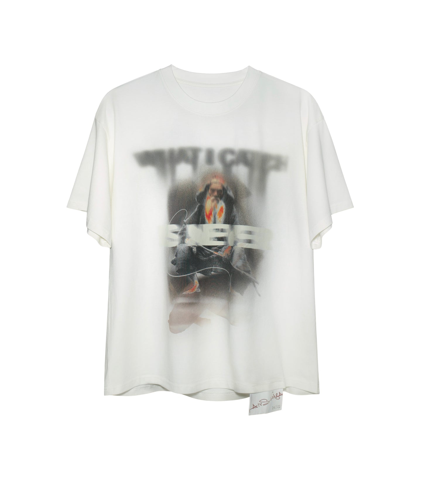 ManShiYa 24FW What I Fish is Never Fish Tee White