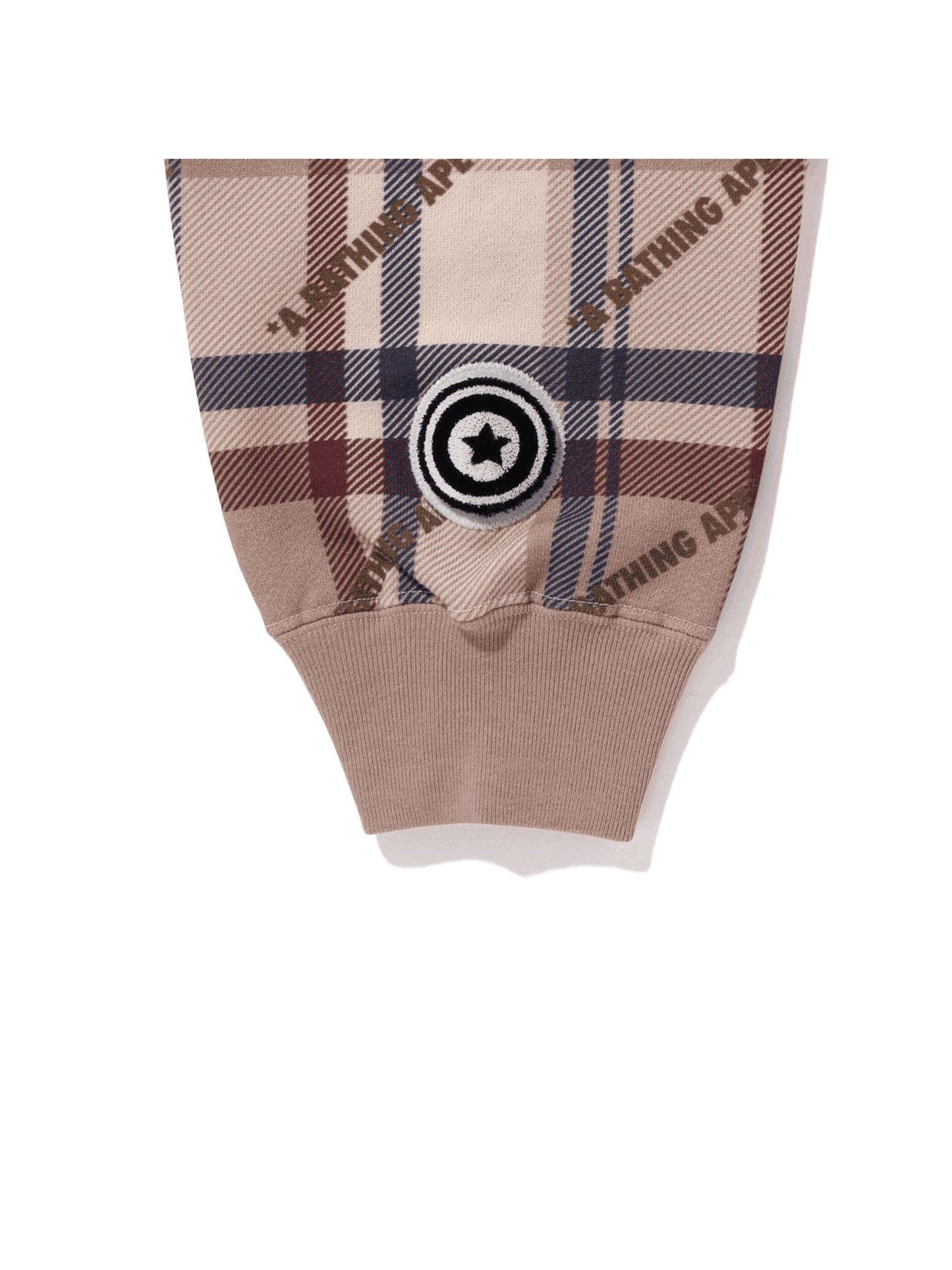 A Bathing Ape Logo Check Pattern Shark Full Zip Hoodie