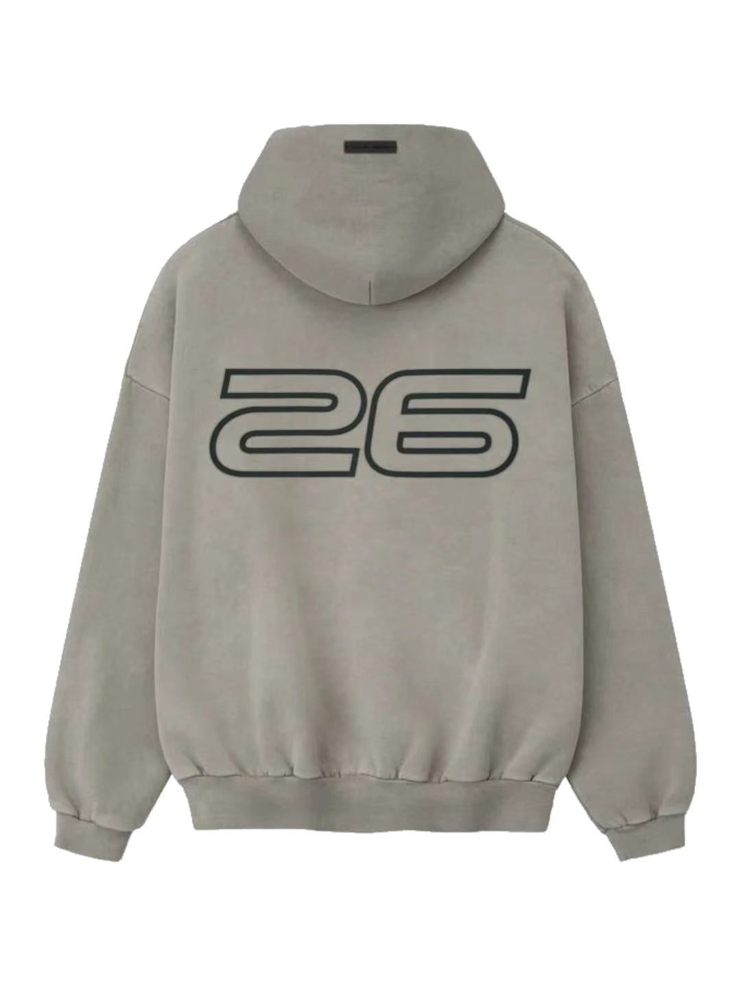 Essentials 25 Holiday Heavy Fleece 90s Hoodie Smoke Grey