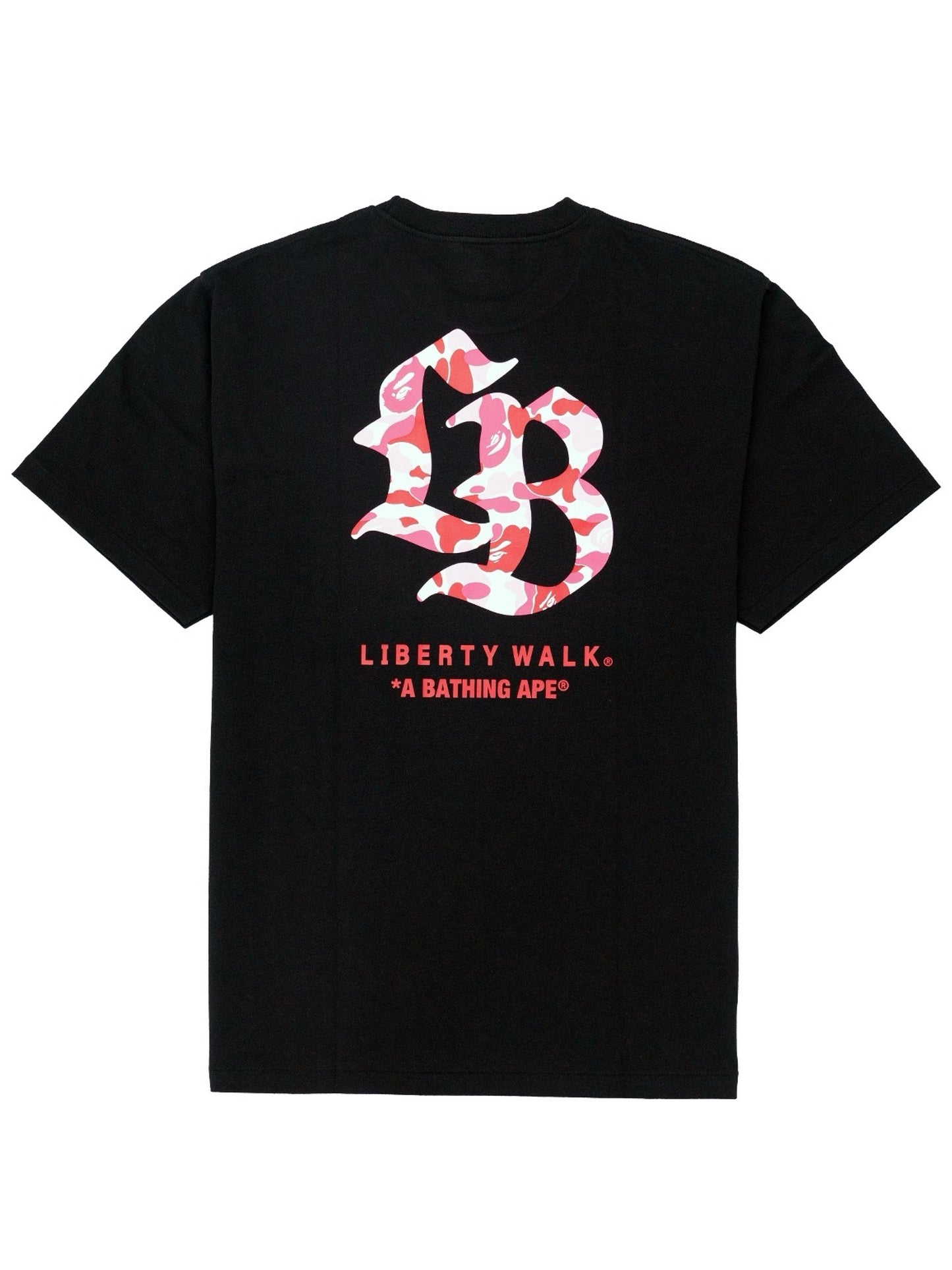 BAPE x LBWK TEE Pink GTR Black