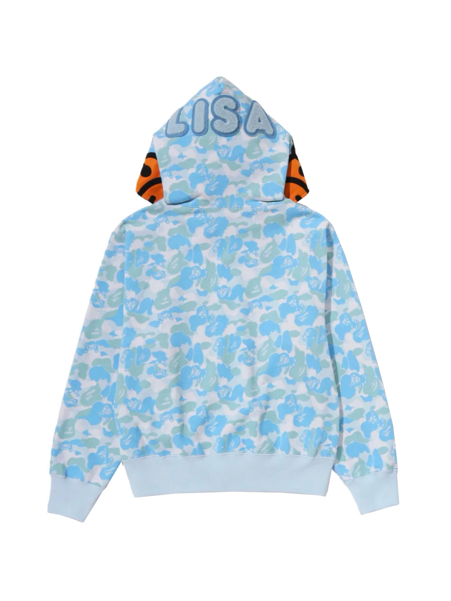 Bape Baby Lisa Abc Camo Full Zip Hoodie Blue