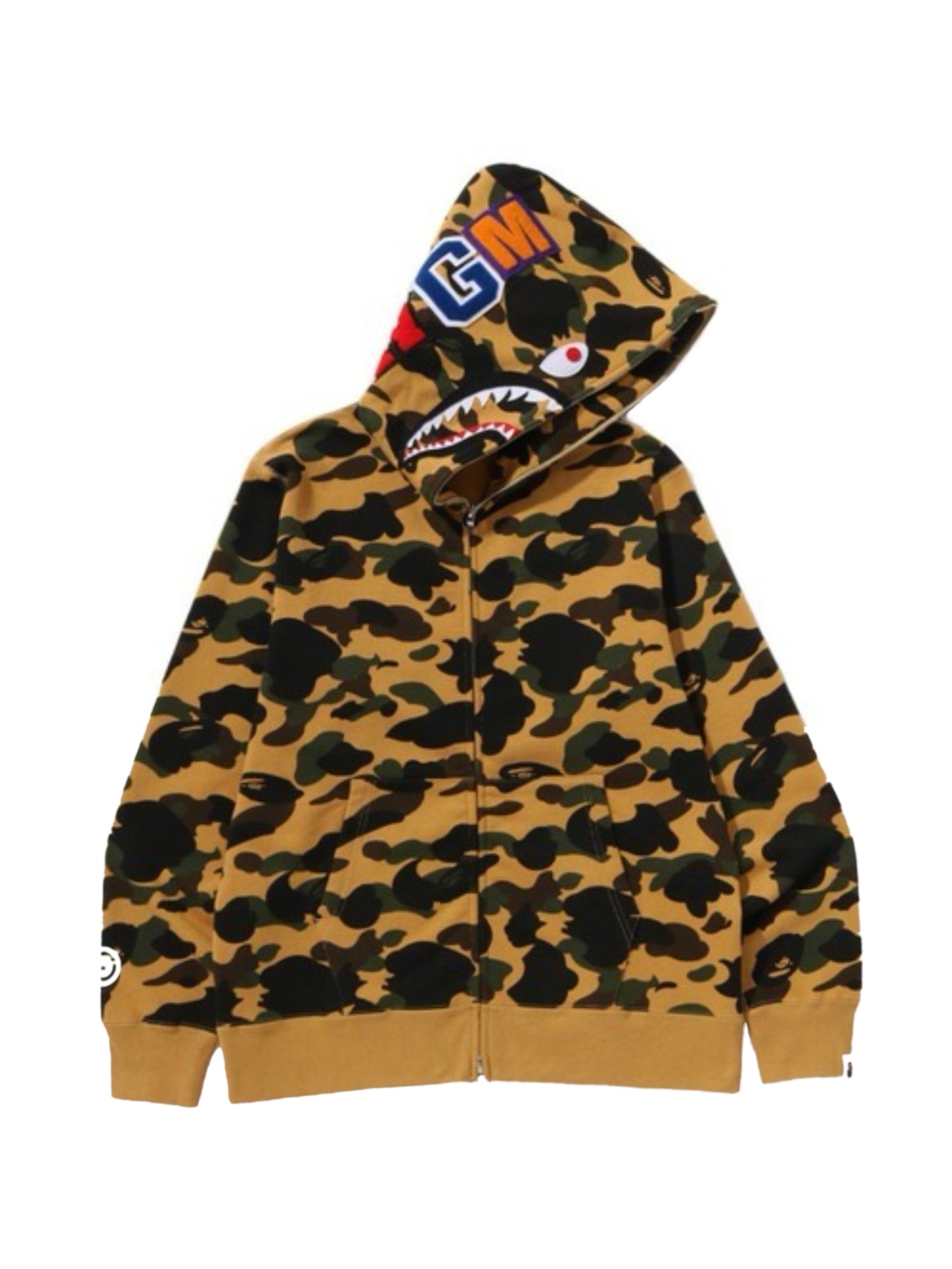 Bape 1st Camo Shark Full Zip Hoodie Sand
