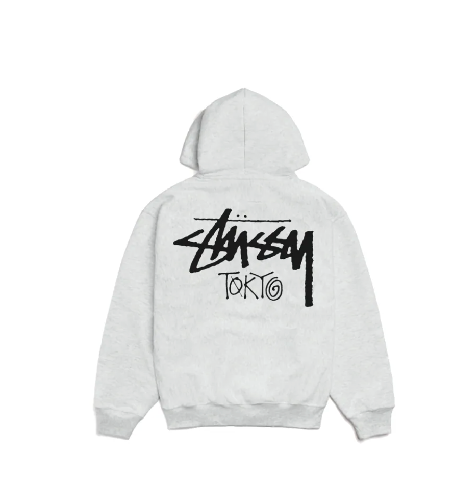 Stussy Stock Tokyo Zip Hoodie Ash Heather