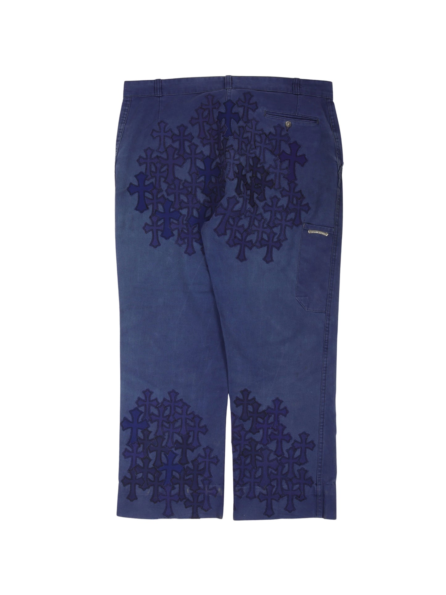 Chrome Hearts Multi Cross Patch French Work Pants Purple