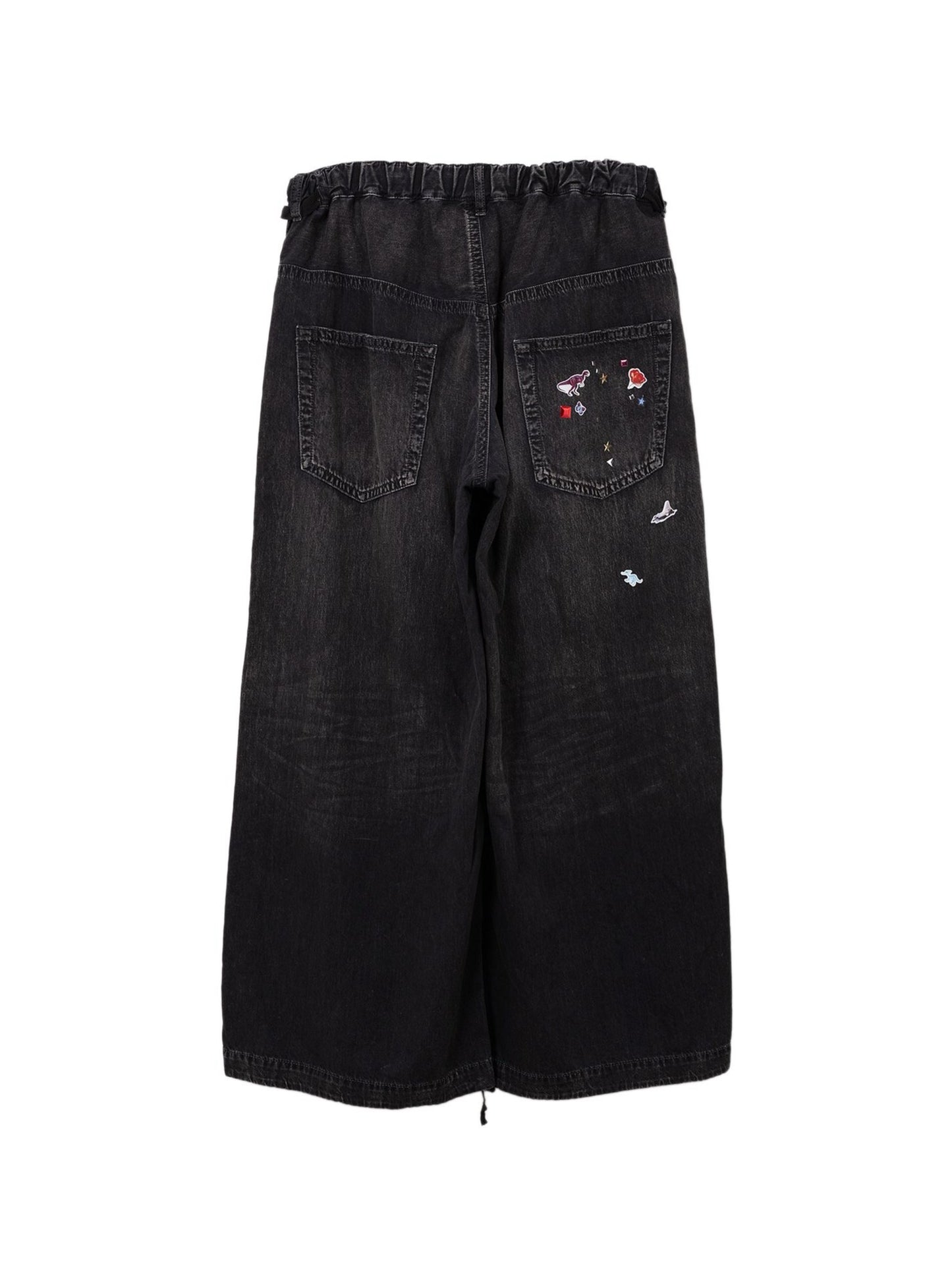 Maison MIHARA YASUHIRO Sticker Printed Huge Denim Black