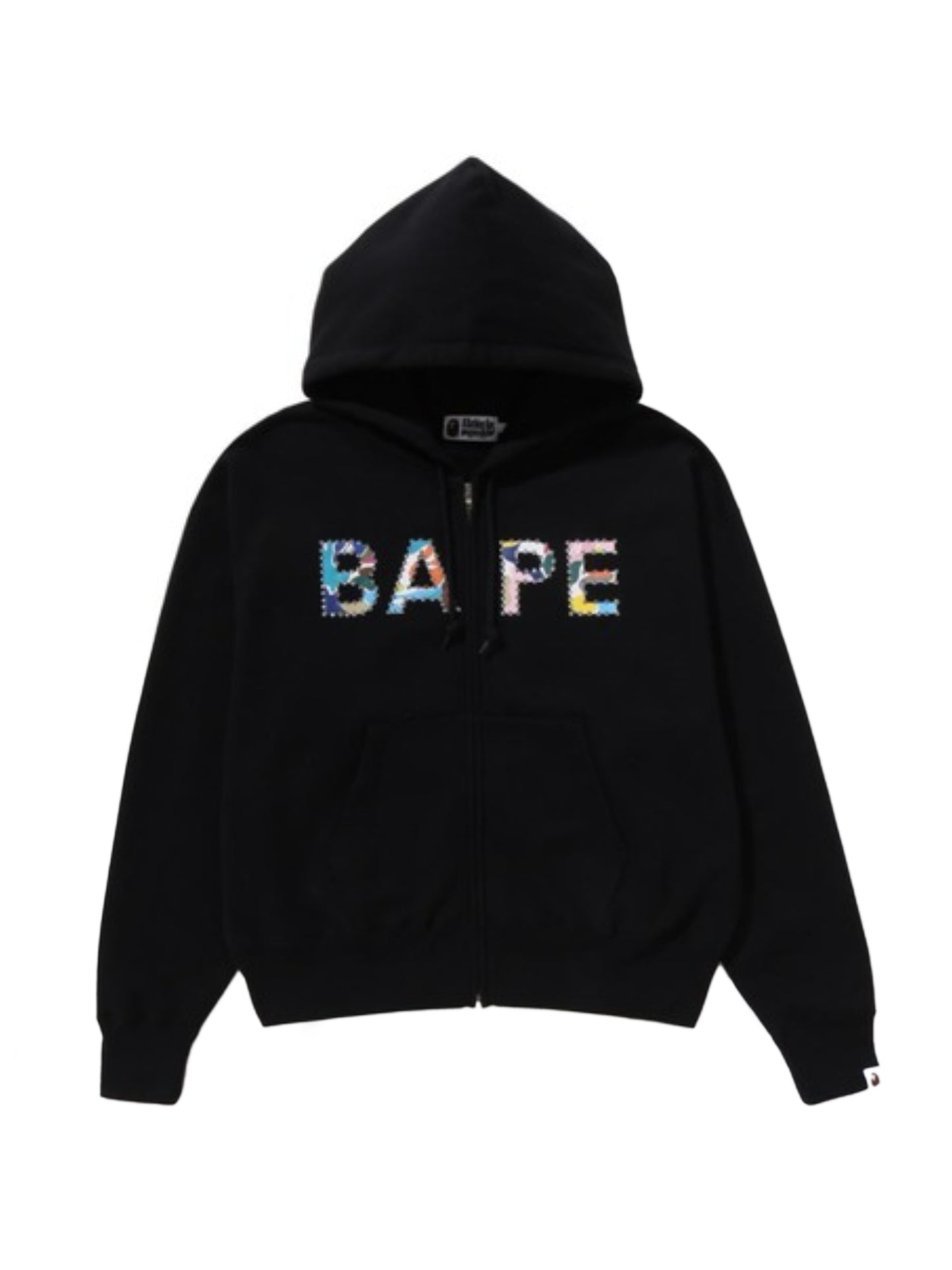 Bape Multi Camo Crystal Logo Wide Zip Hoodie Ladies
