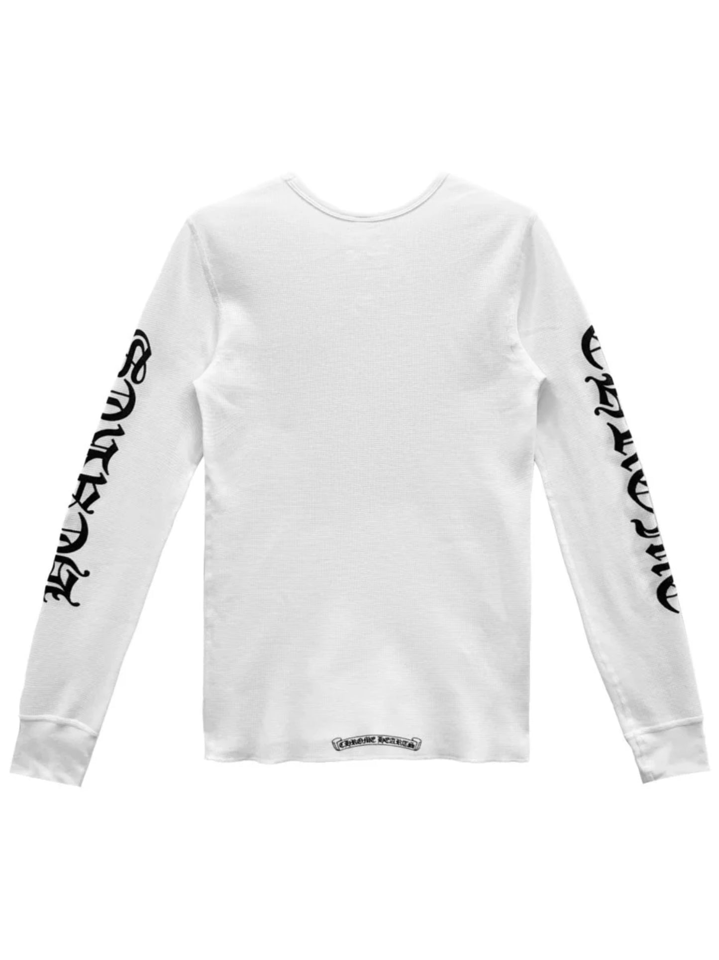 Chrome Hearts Scroll Logo Waffle Thermal LS Tee White