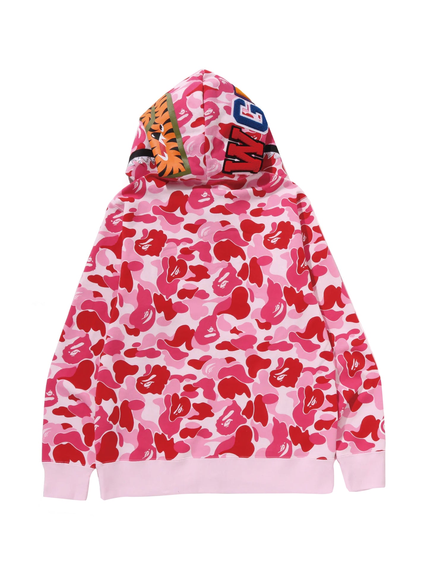 Bape Abc Camo Crystal Stone Shark Full Zip Hoodie Pink