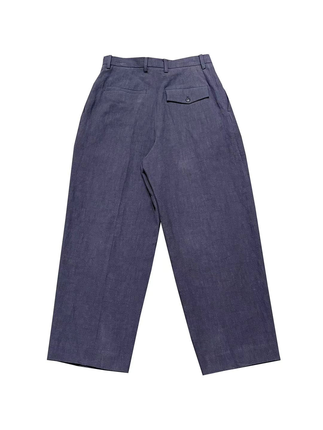 refomed REPT-AN001 Cotton Linen Pants Navy