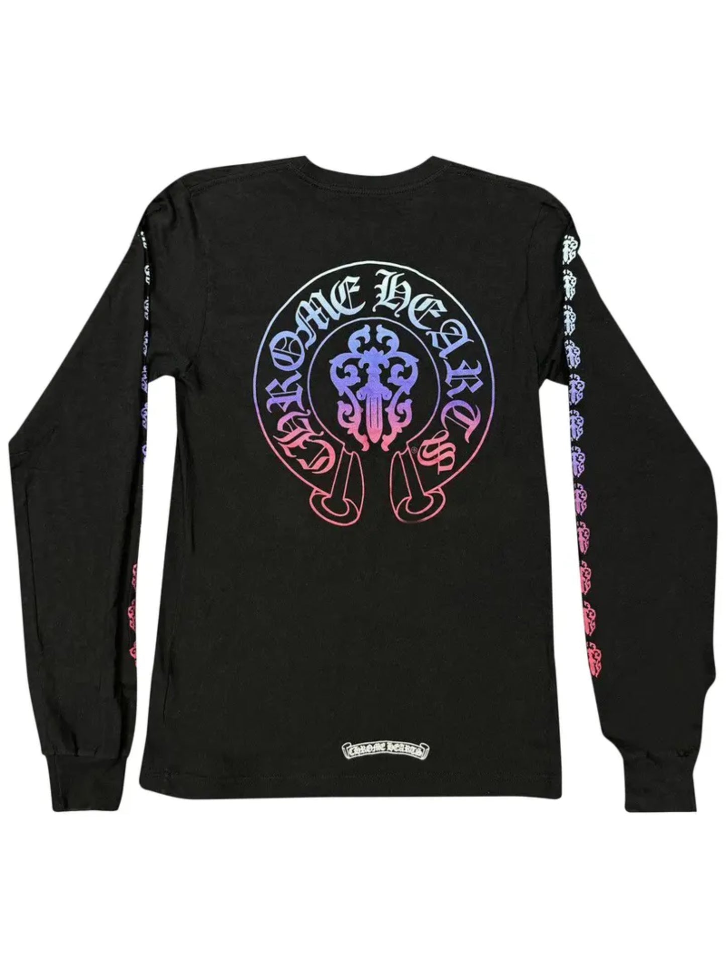 Chrome Hearts Gradient Dagger Pocket Dagger Horseshoe Back LS Tee Black Size M C118466573-Used