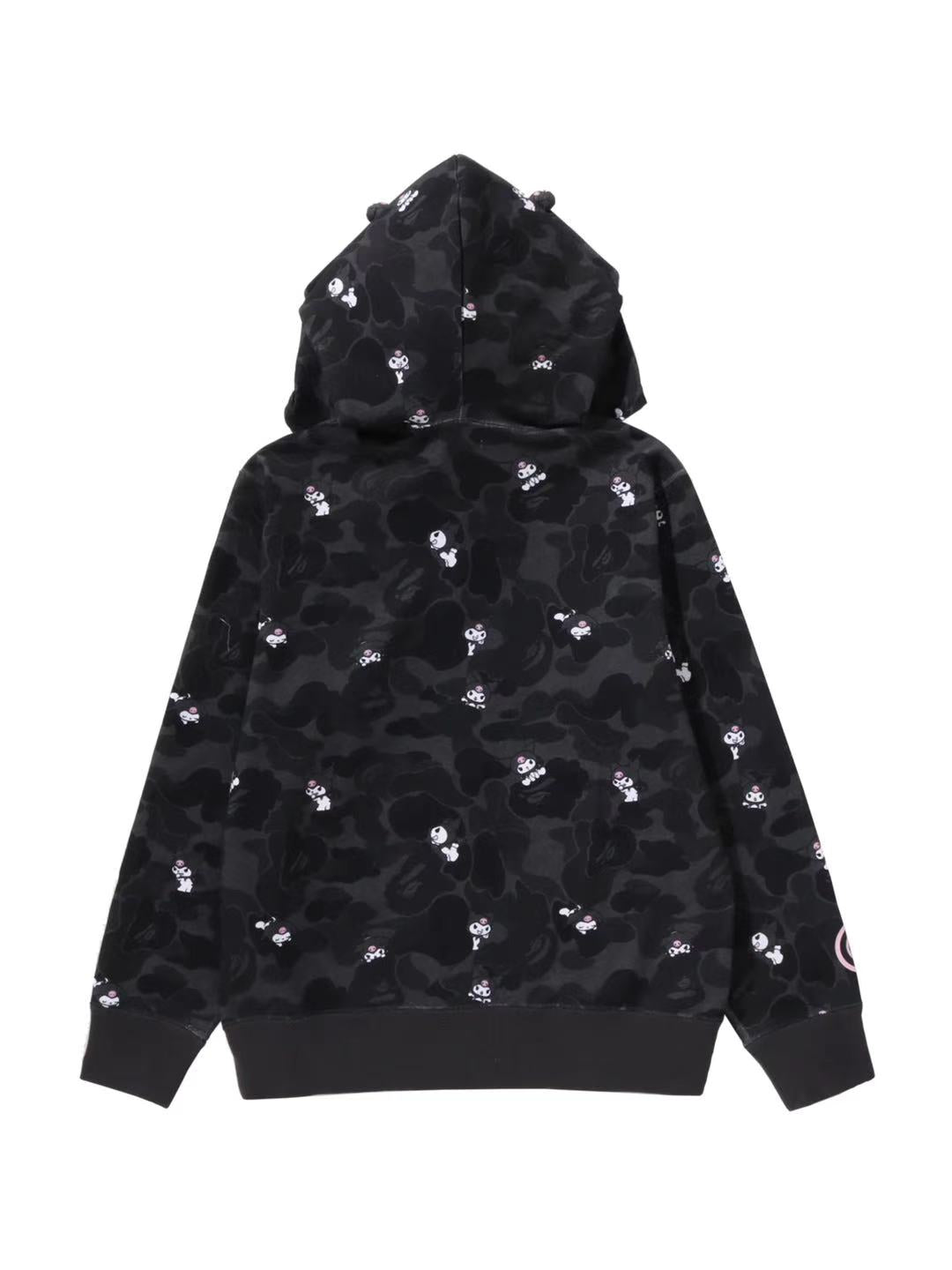 Bape x Sanrio Full Zip Hoodie Black Kuromi
