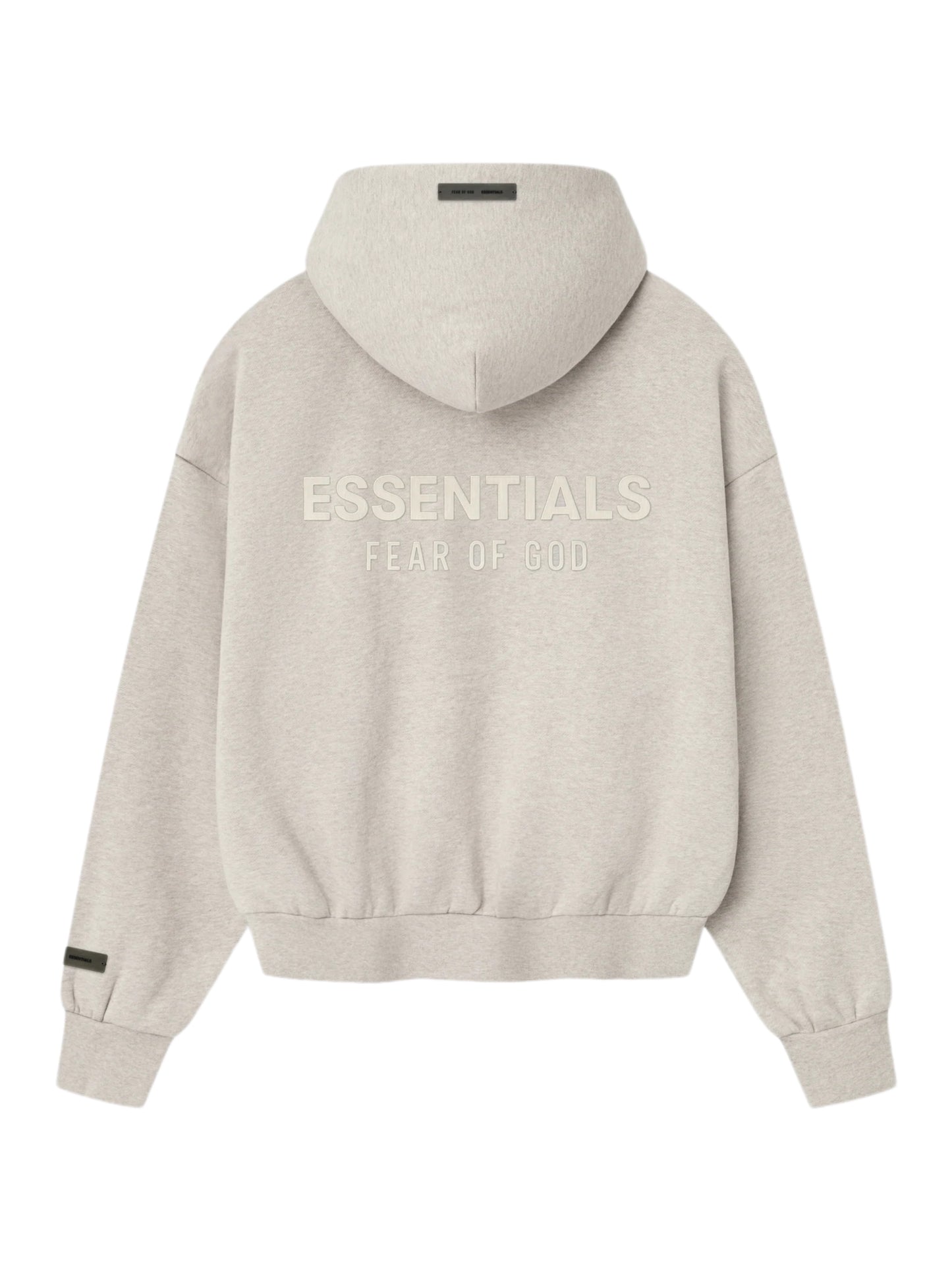 Essentials 25FW Classic Fit Fleece Zip-Up Hoodie Heather Stone