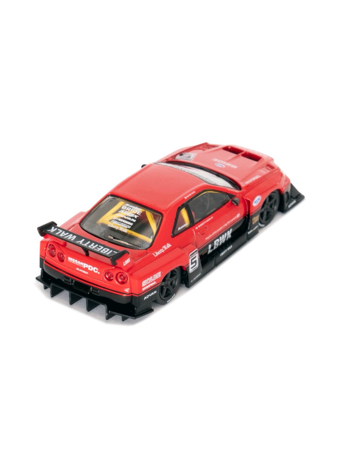 MINI GT 1/64 Nissan LB-ER34 Super Silhouette Red Black Blister