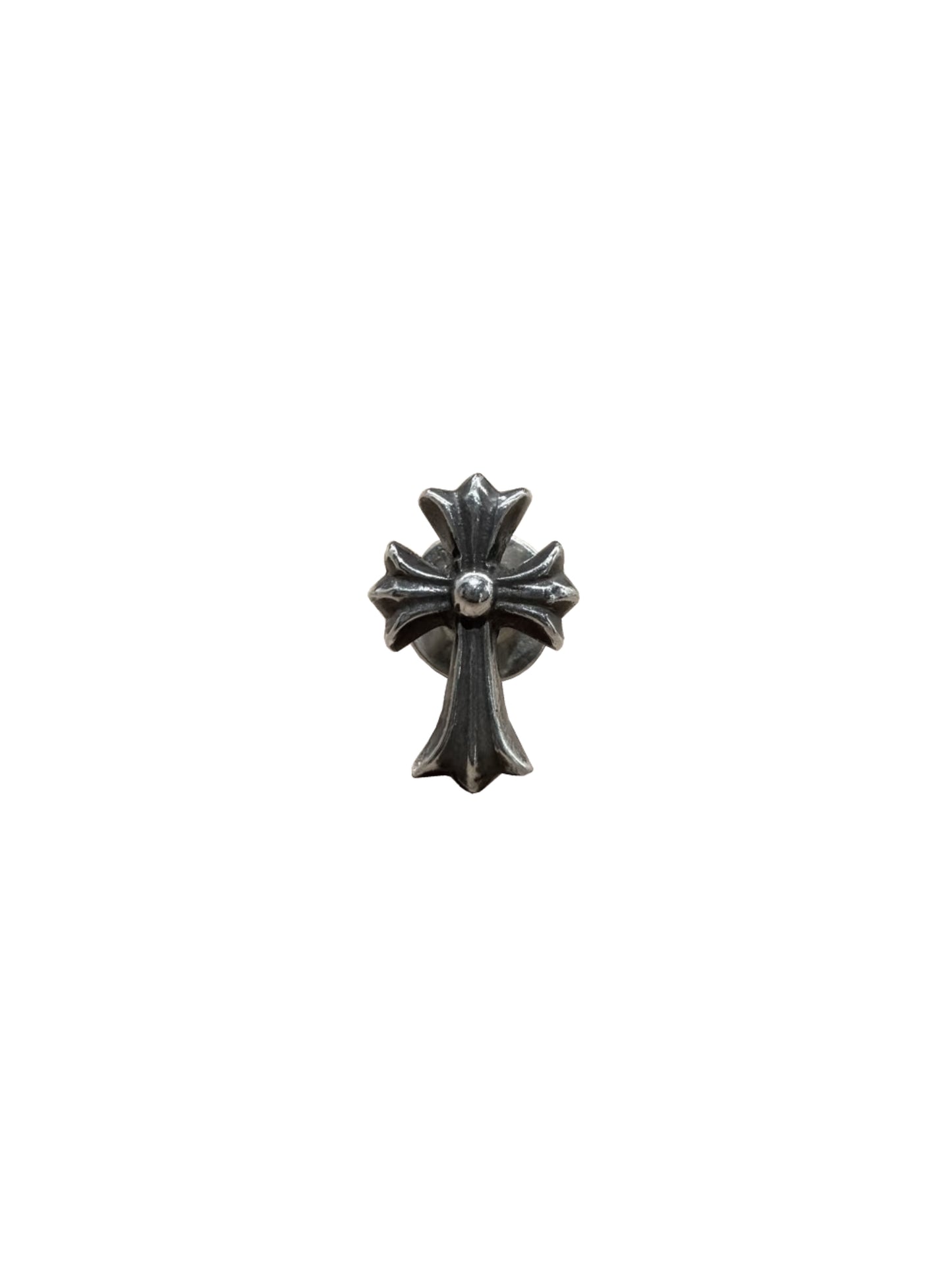 Chrome Hearts Classic Cross Fat Ear Stud Silver C119426474-Used