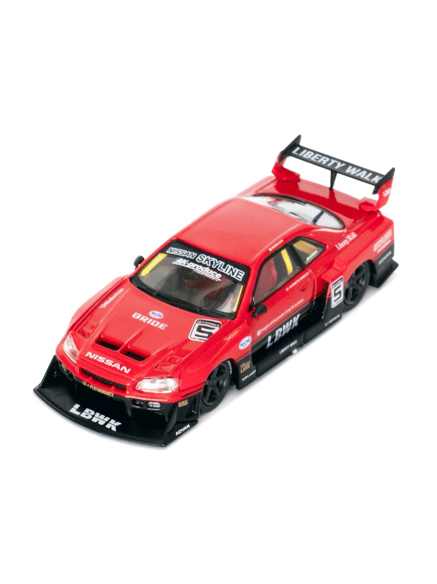 MINI GT 1/64 Nissan LB-ER34 Super Silhouette Red Black Blister