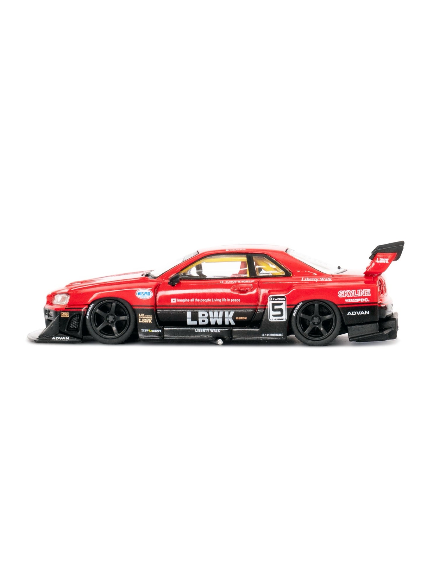 MINI GT 1/64 Nissan LB-ER34 Super Silhouette Red Black Blister