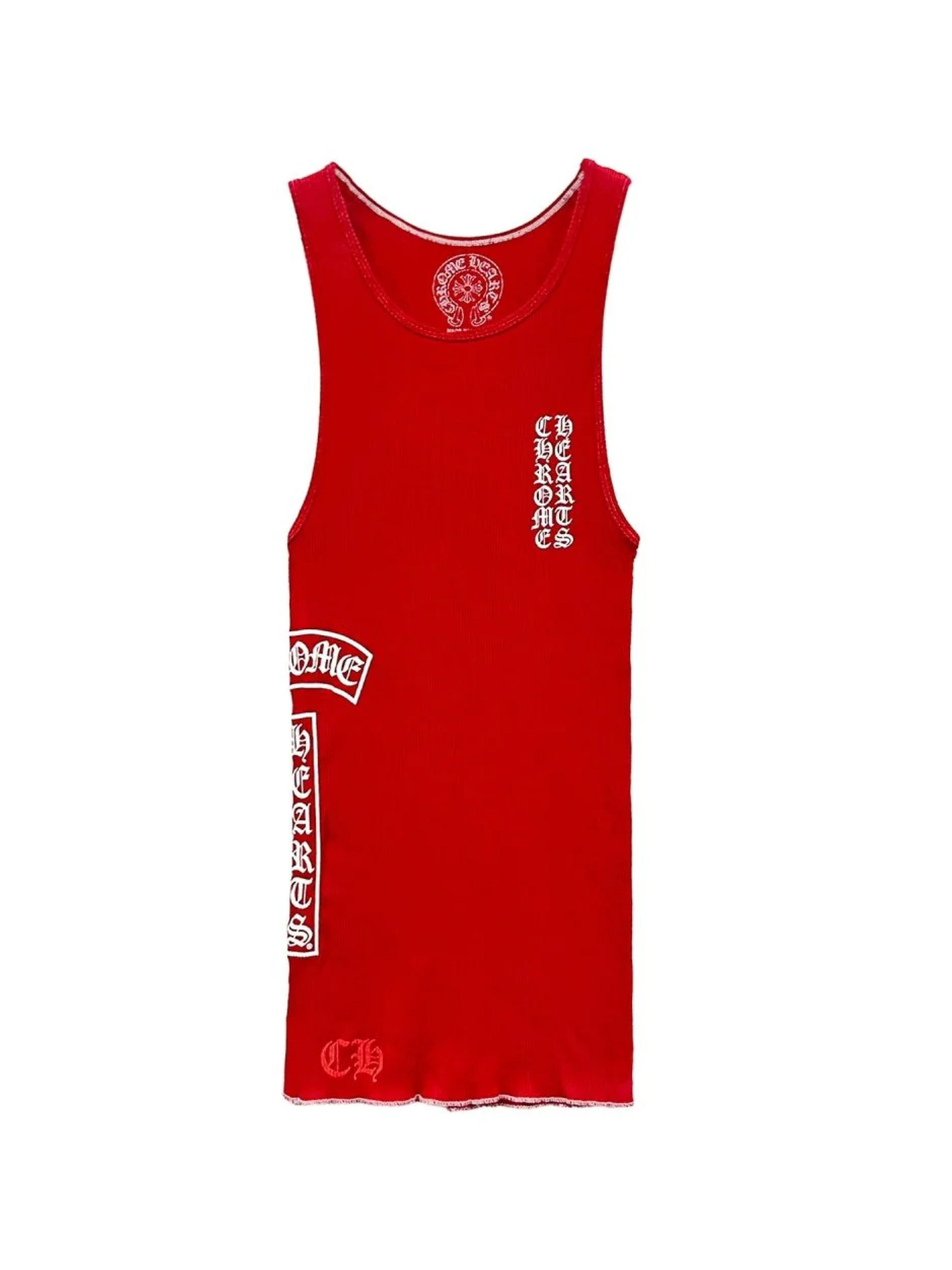 chrome heart tank top dress Chrome Hearts Ribbed Tank Top Red – THEPARKS