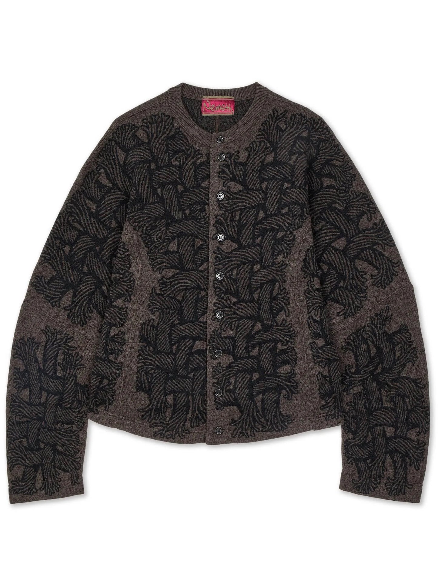 Nemeth 203K Wool Knit Cardigan Dark Brown