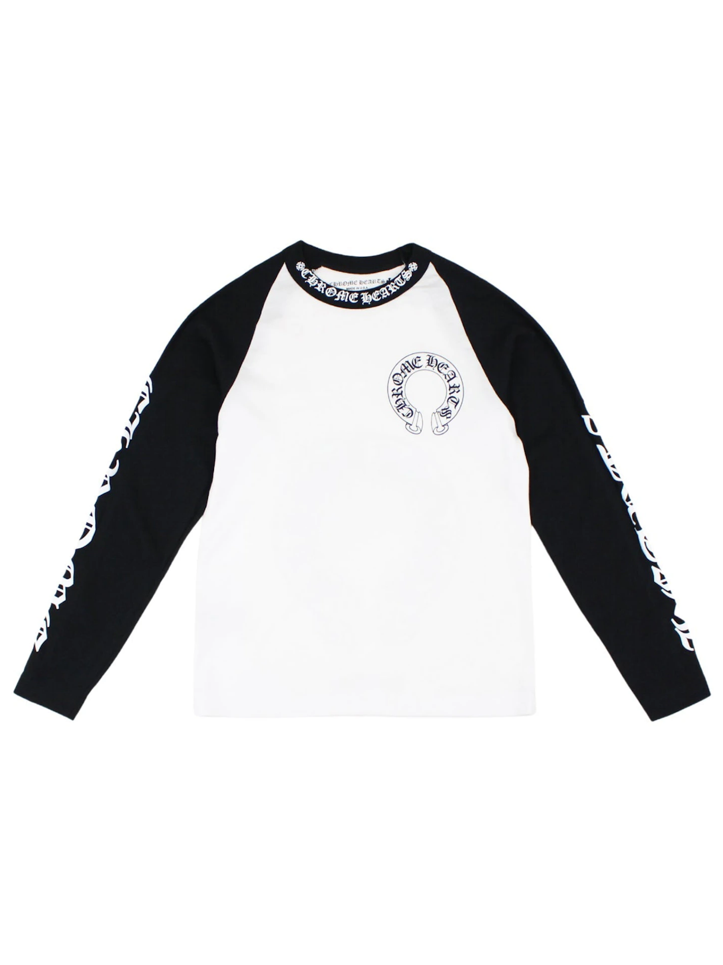 Chrome Hearts Horseshoe Logo Baseball Shirt White / Black
