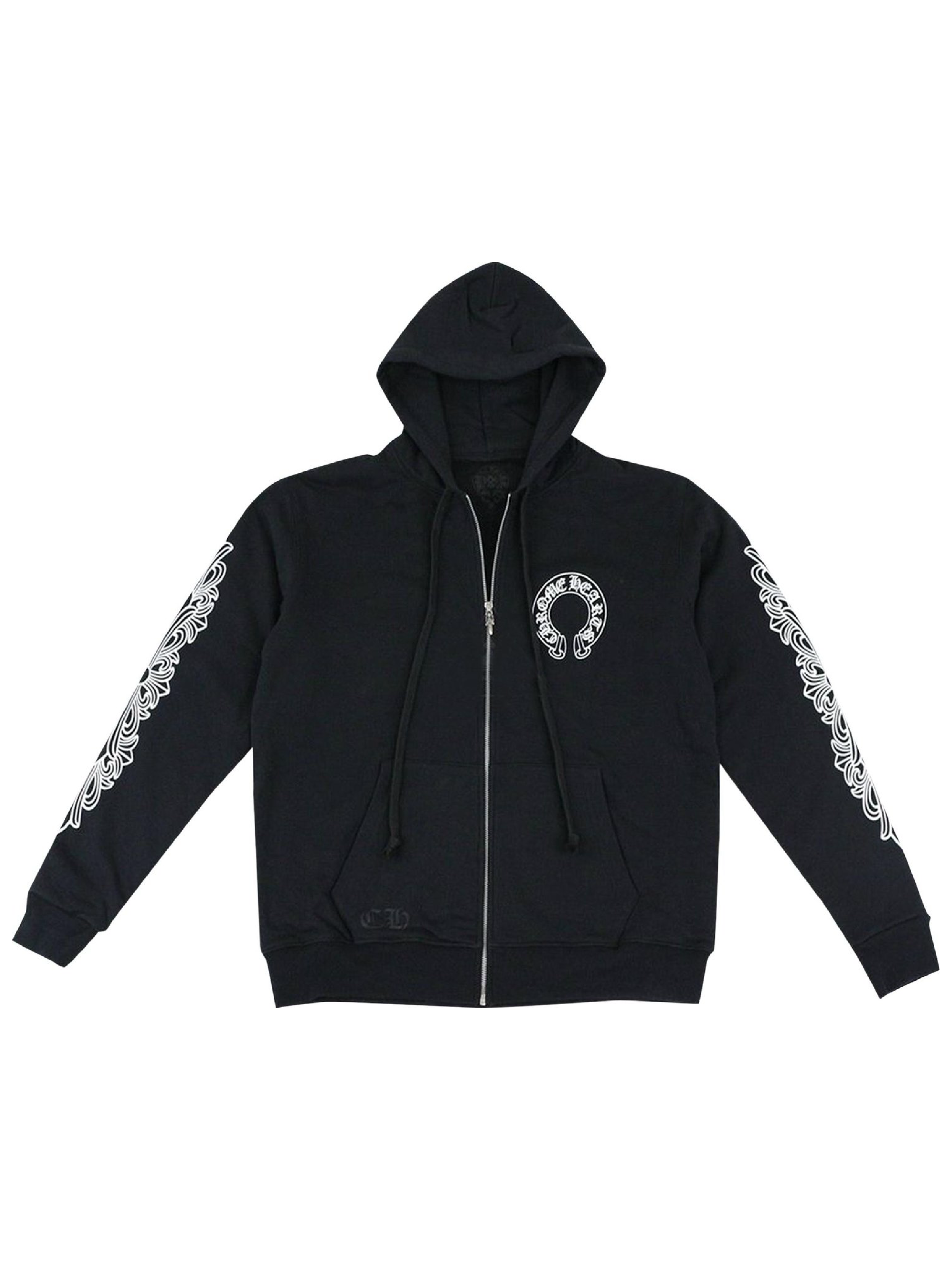 Chrome Hearts Horseshoe Logo Floral Zip Hoodie Black – THEPARKS Chrome Hearts Horseshoe Logo Floral Zip Hoodie Black – THEPARKS