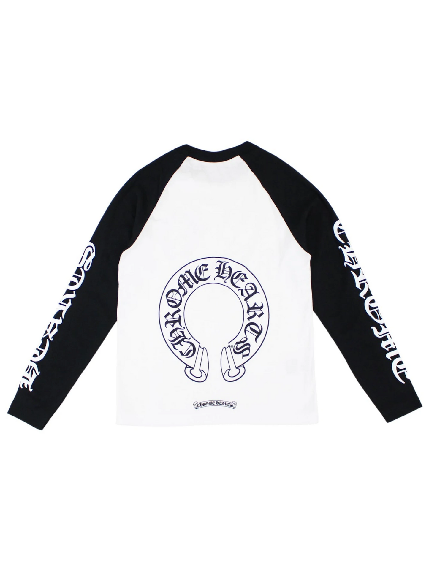 Chrome Hearts Horseshoe Logo Baseball Shirt White / Black