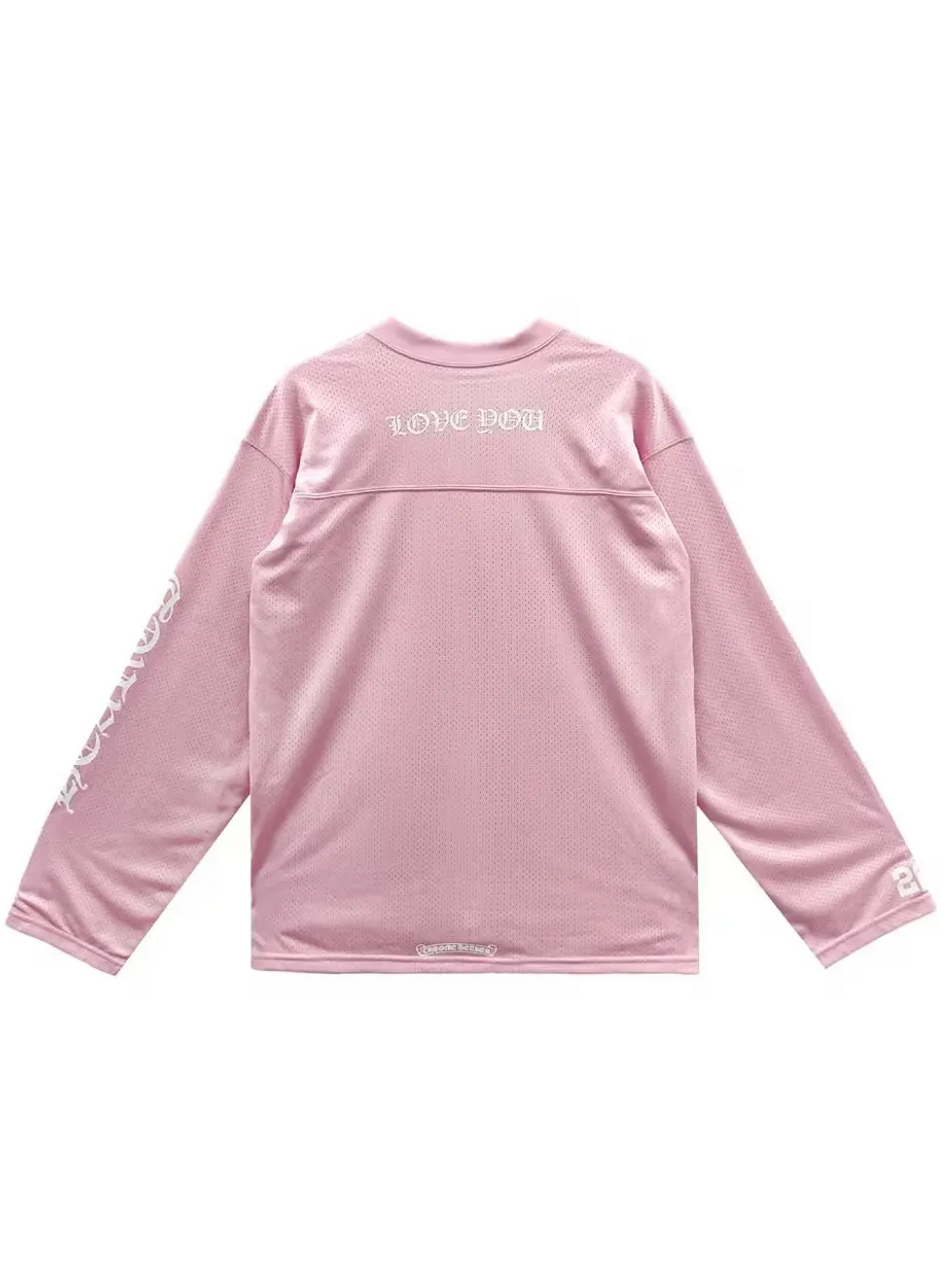 Chrome Hearts Ice Hockey Warm Up Mesh Long Sleeve Tee Pink