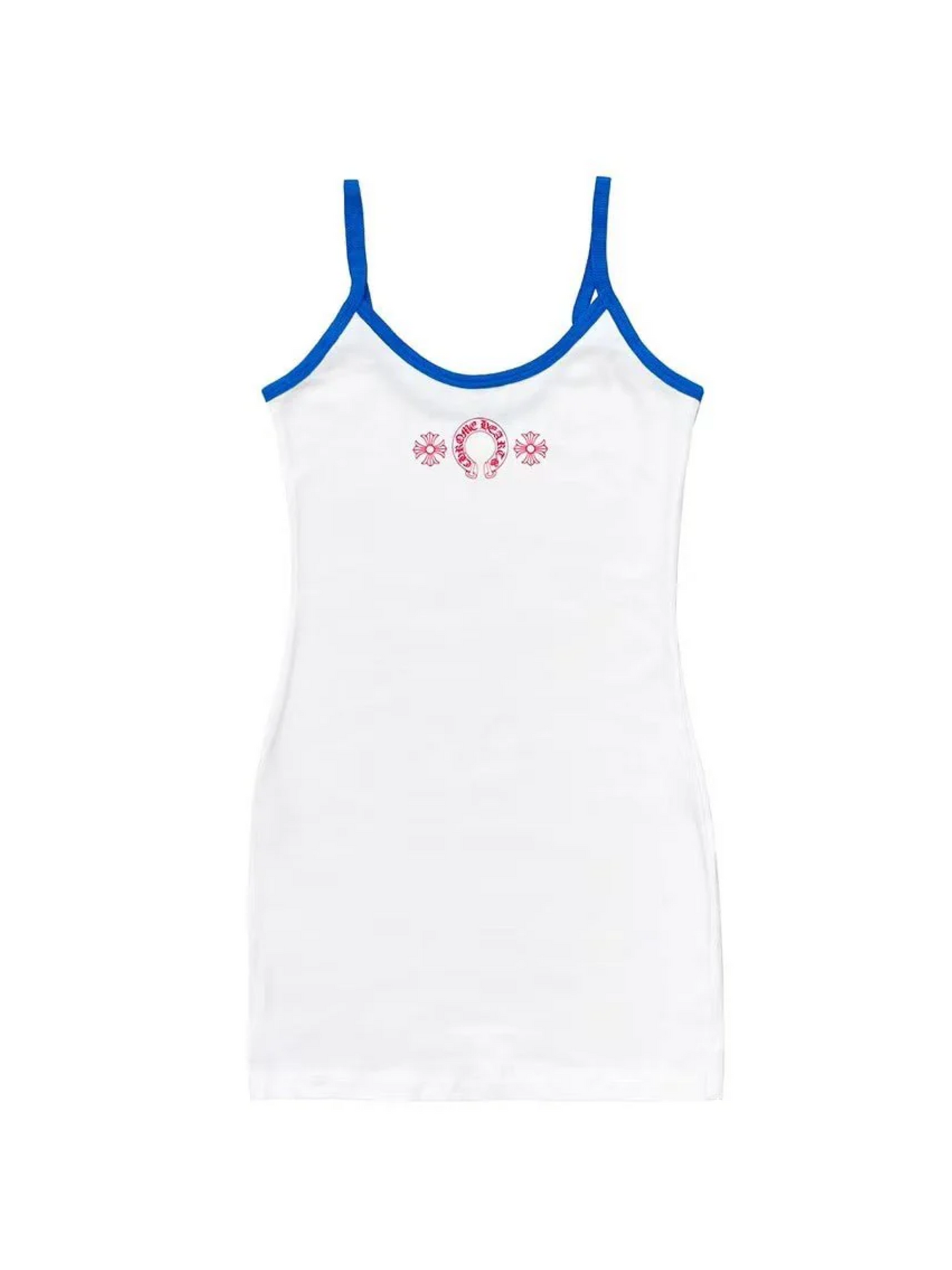 Chrome Hearts Horseshoe Logo Roller Skates Dress White Blue