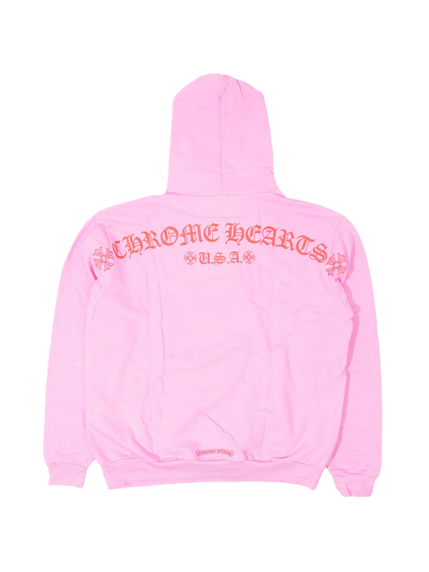 Chrome Hearts T Shape Logo Hoodie Pink