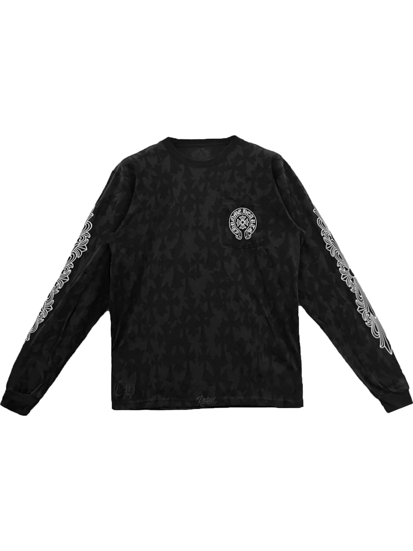 Chrome Hearts Cemetery Monogram LS Tee Black