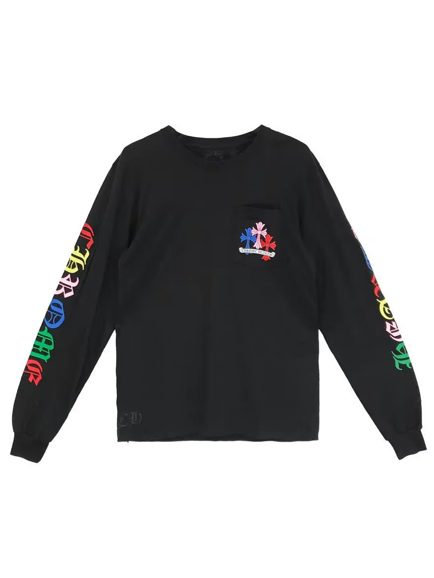 Chrome Hearts Multi Colour Cross Cemetery LS Tee Black