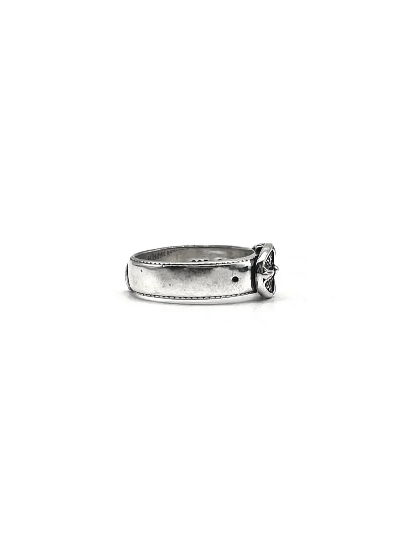 Chrome Hearts Silver Oval Keeper Ring Silver