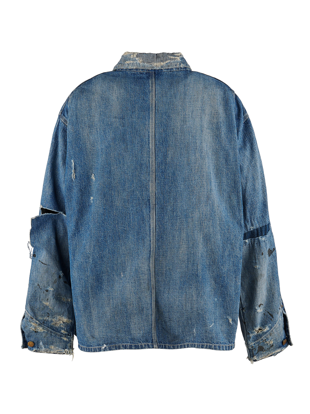 Saint Michael Heart Tag Coverall Blue Denim