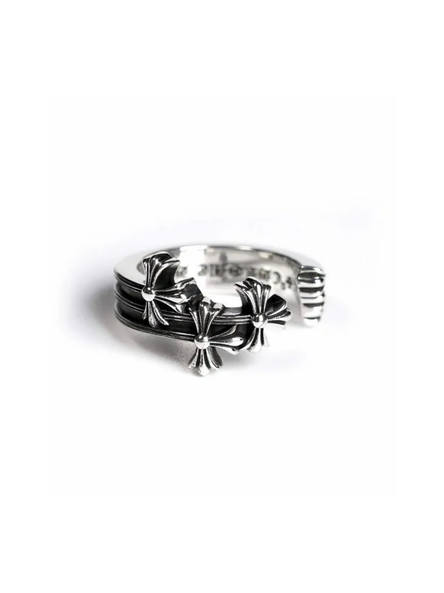 Chrome Hearts Silver Cemetery Hoop Ring